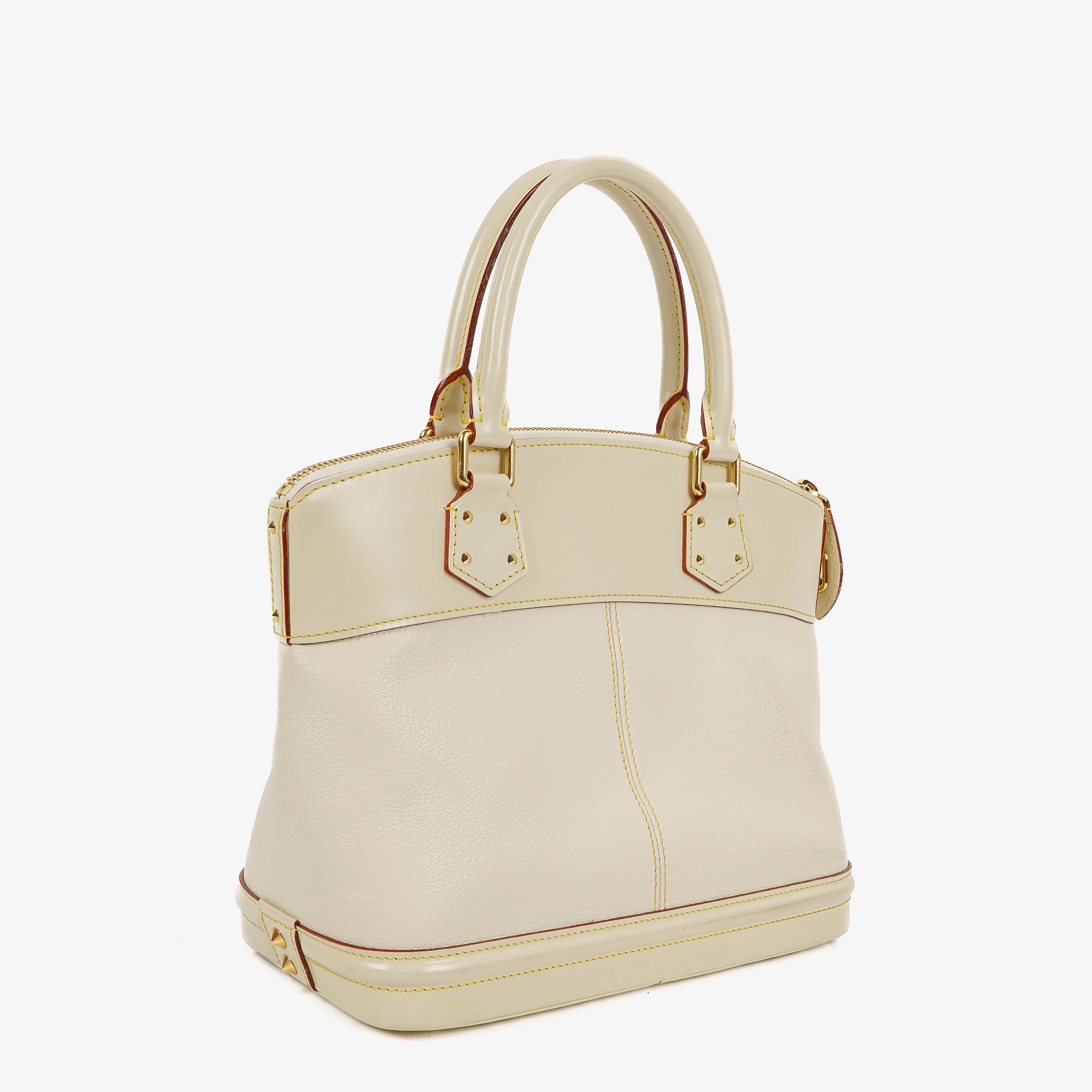 Louis Vuitton Lockit White Suhali Leather Bag