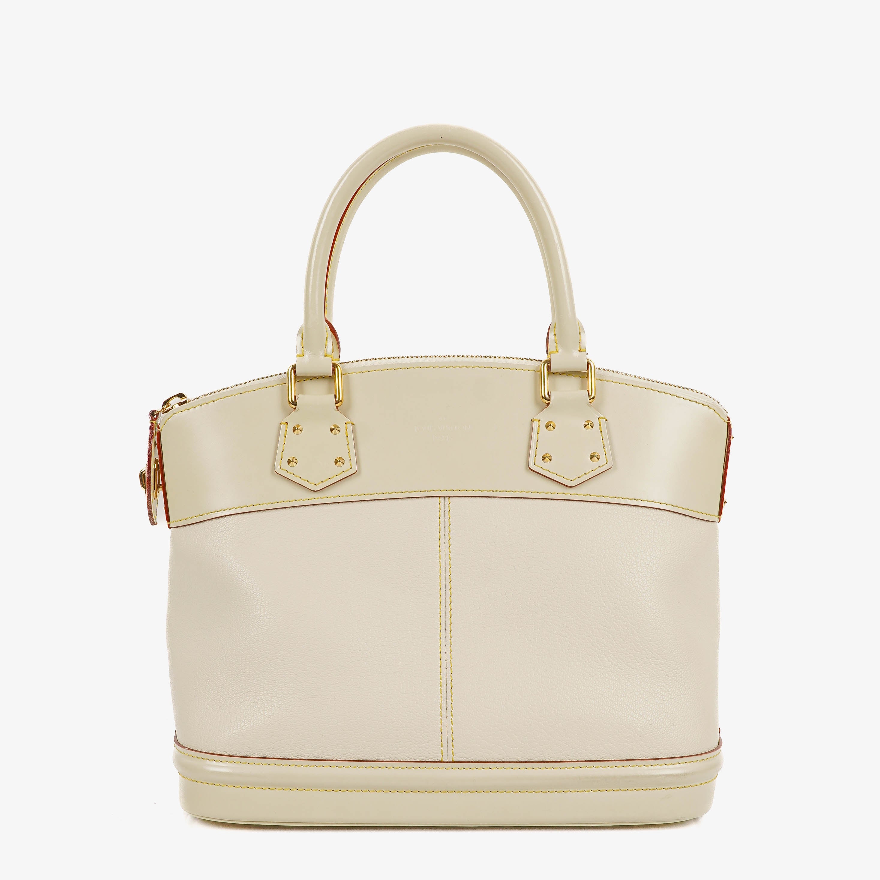 Louis Vuitton Lockit White Suhali Leather Bag