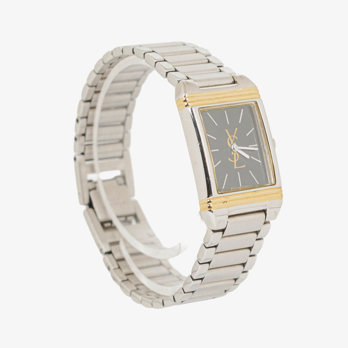 Yves Saint Laurent Rectangular Stainless Steel Watch
