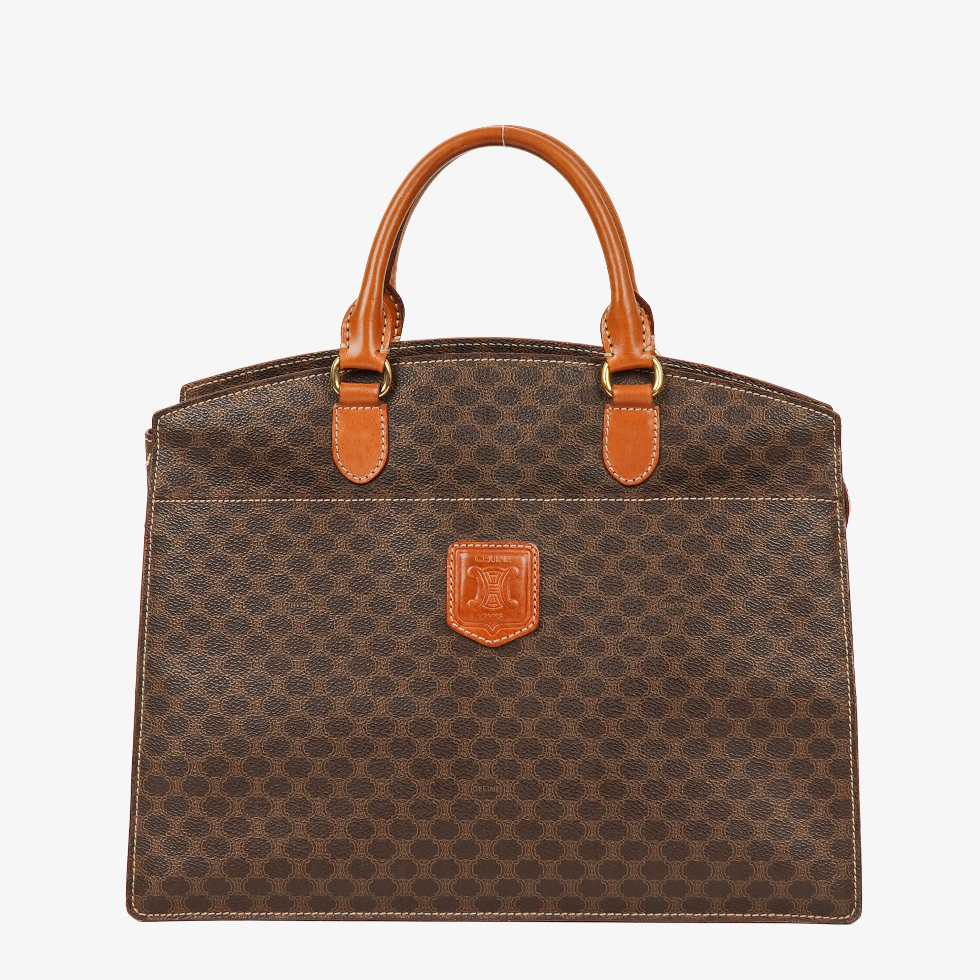Celine Macadam Coated Canvas Handbag