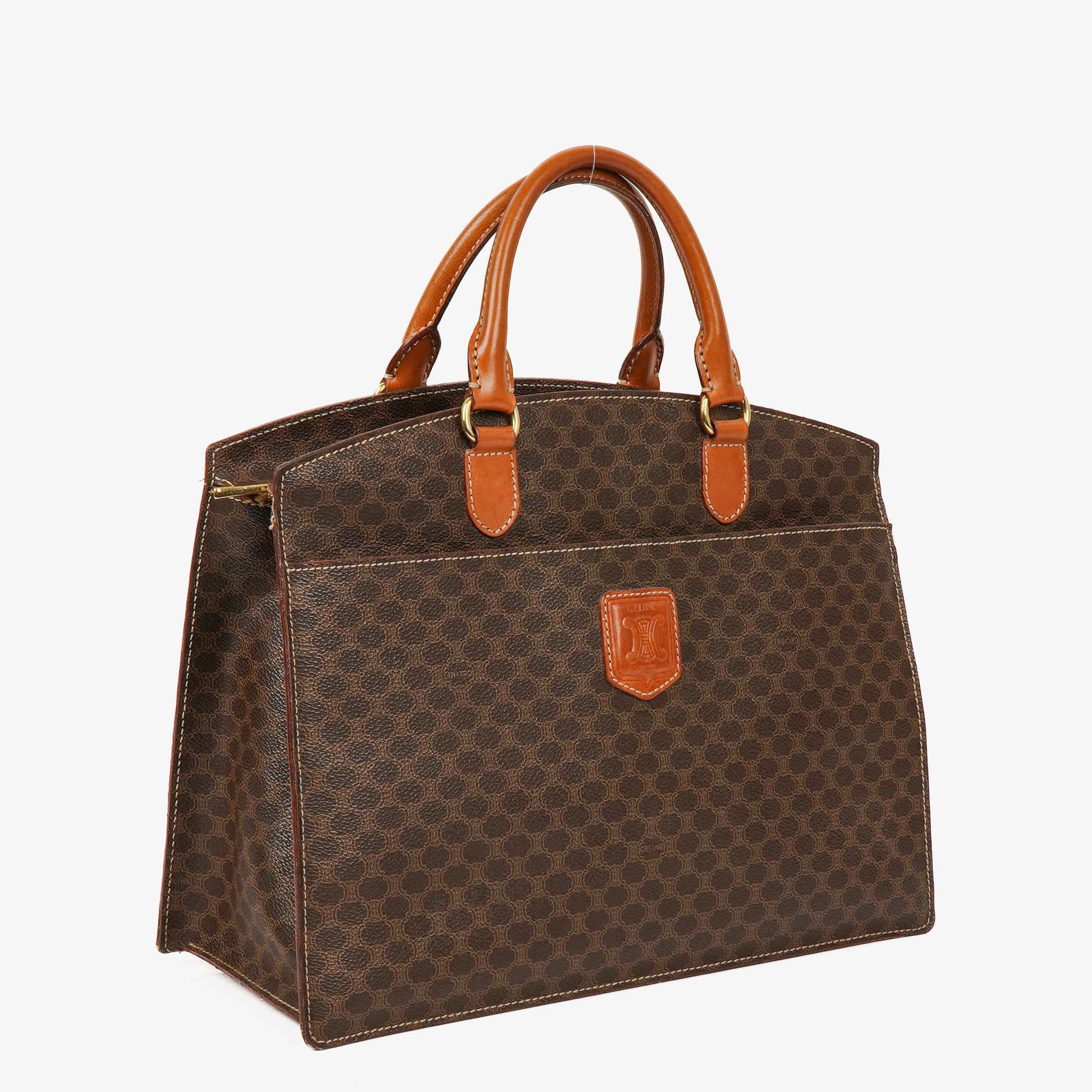 Celine Macadam Coated Canvas Handbag