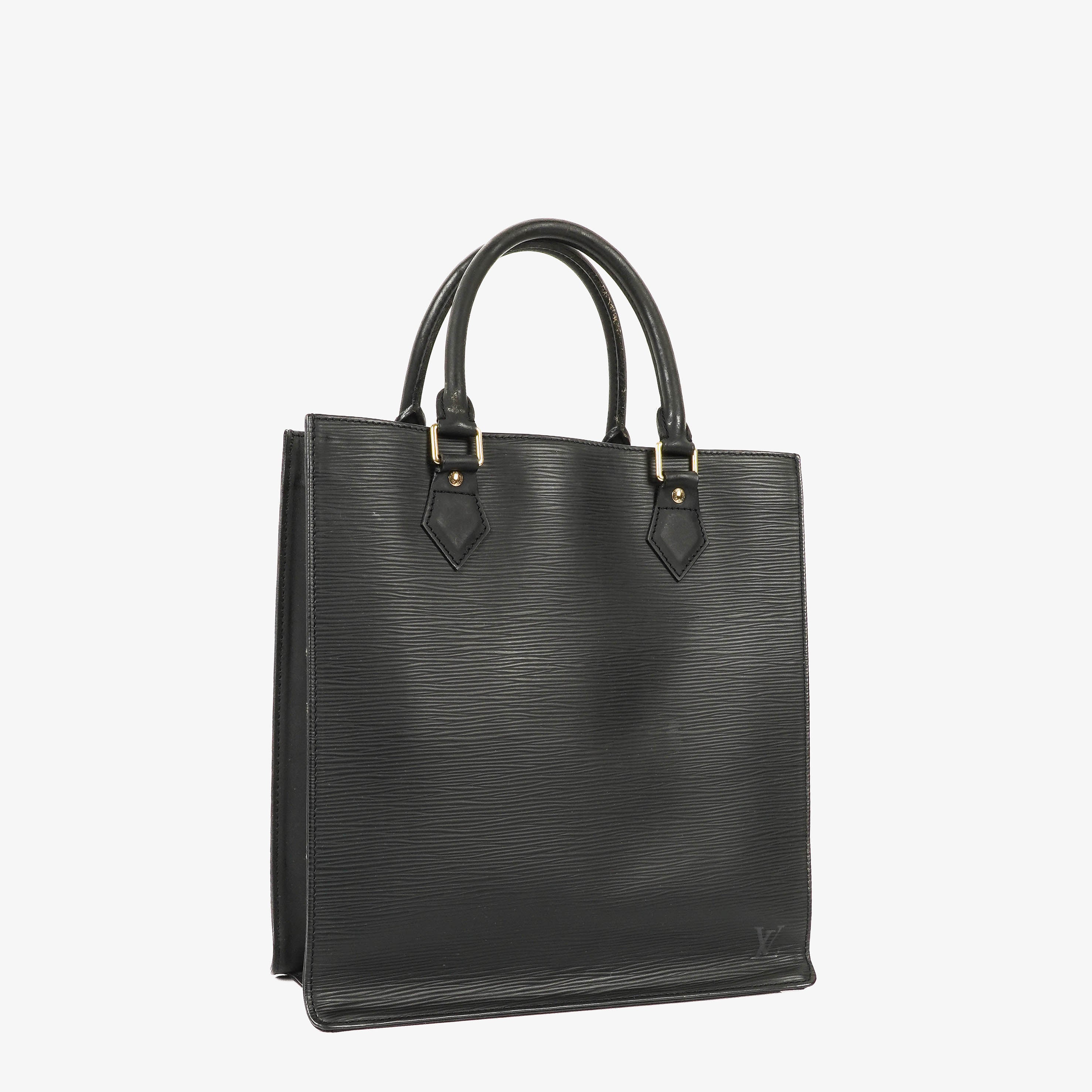 Louis Vuitton Sac Plat Black Epi Leather Bag