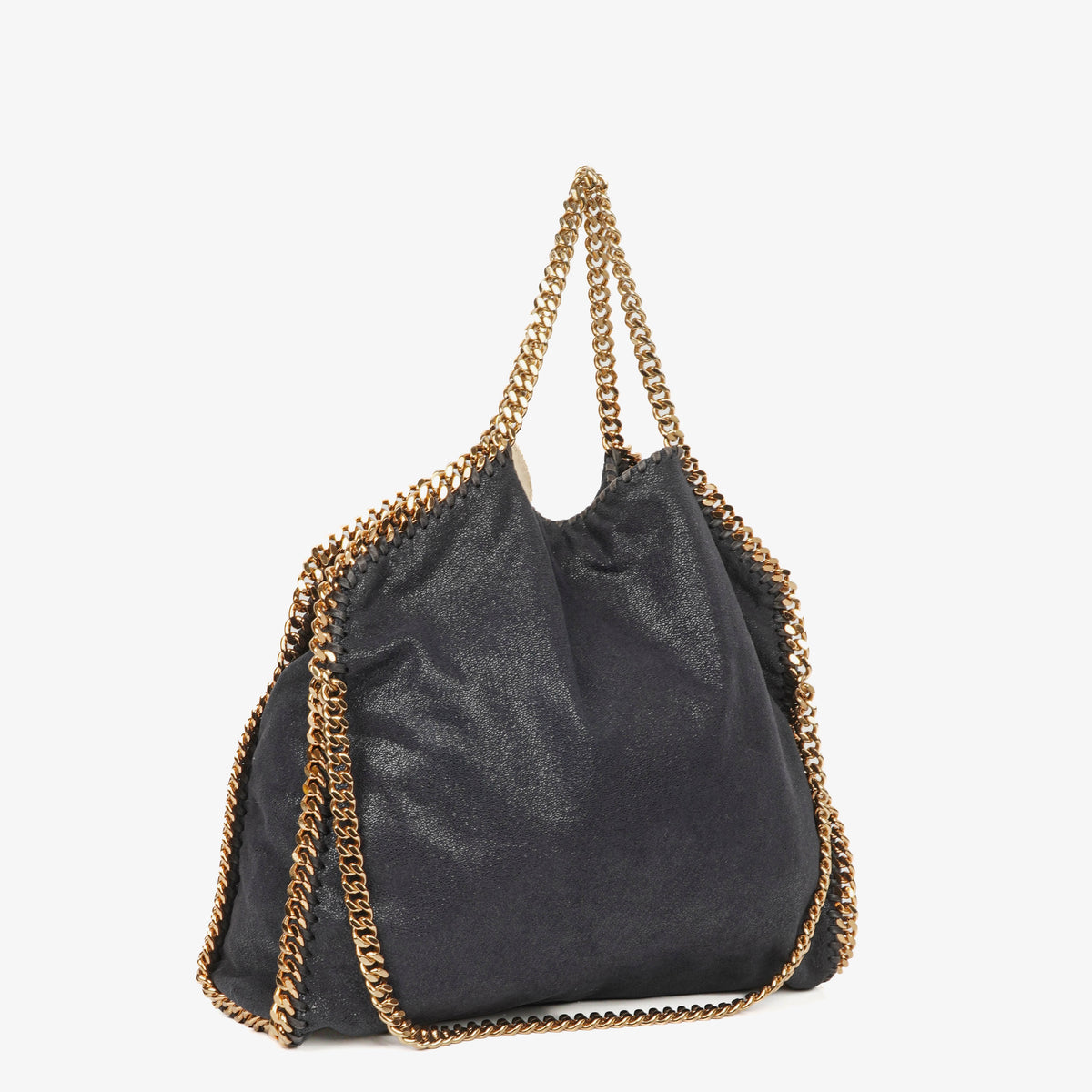 Stella McCartney Black Falabella Tote Vegan Shaggy Deer