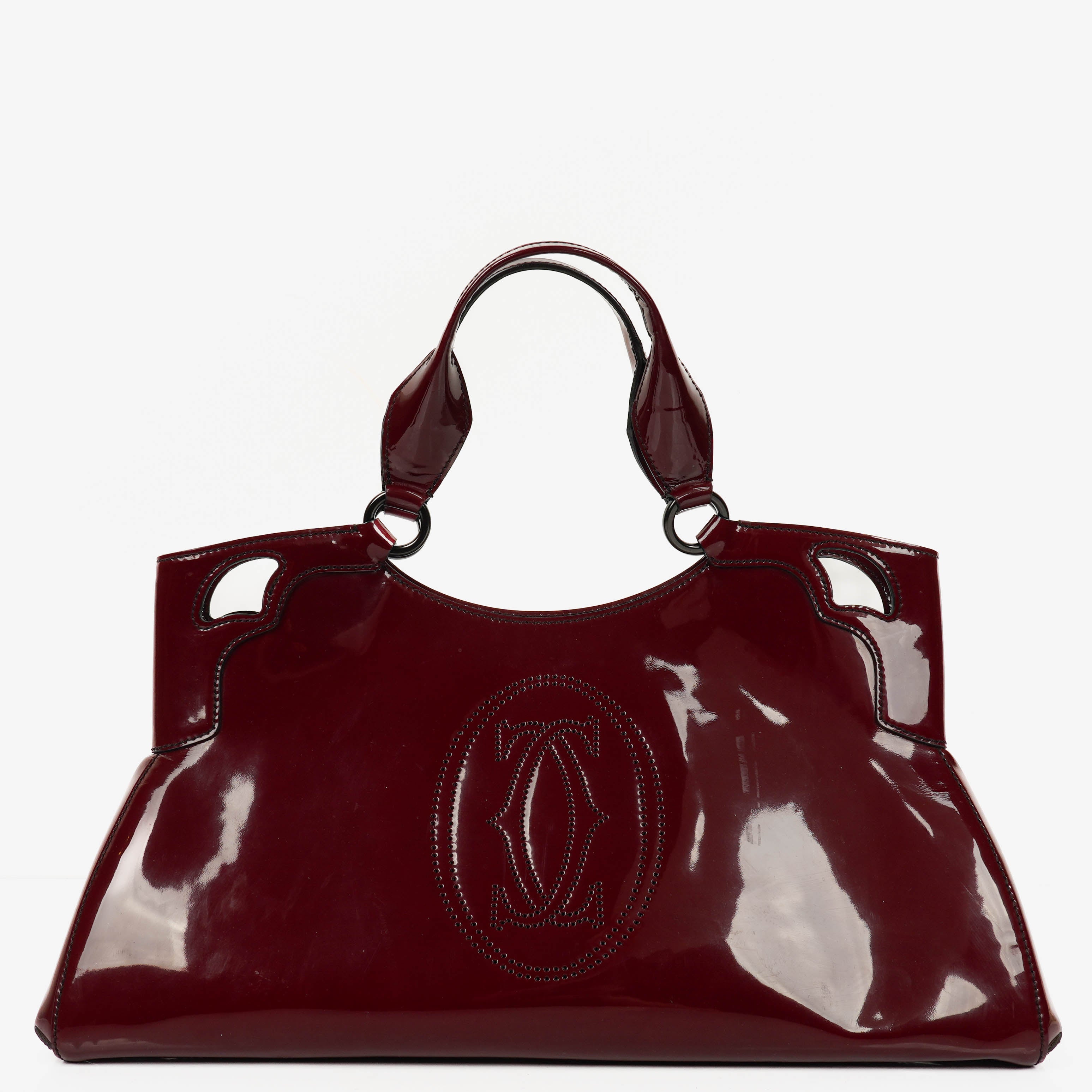 Cartier Marcello de Cartier Patent Leather Handle Bag