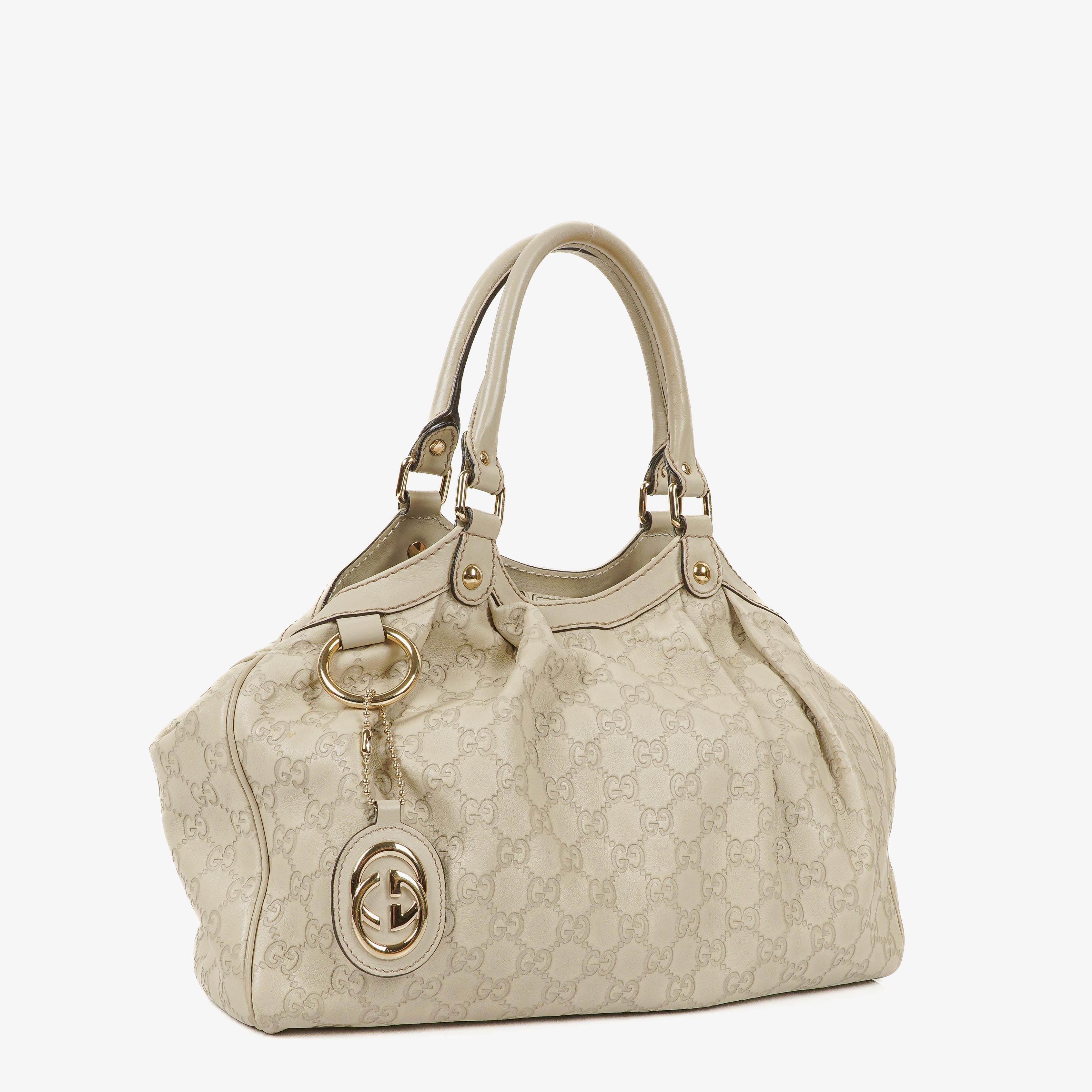 Gucci Guccissima Neutral Leather Sukey Hobo Bag