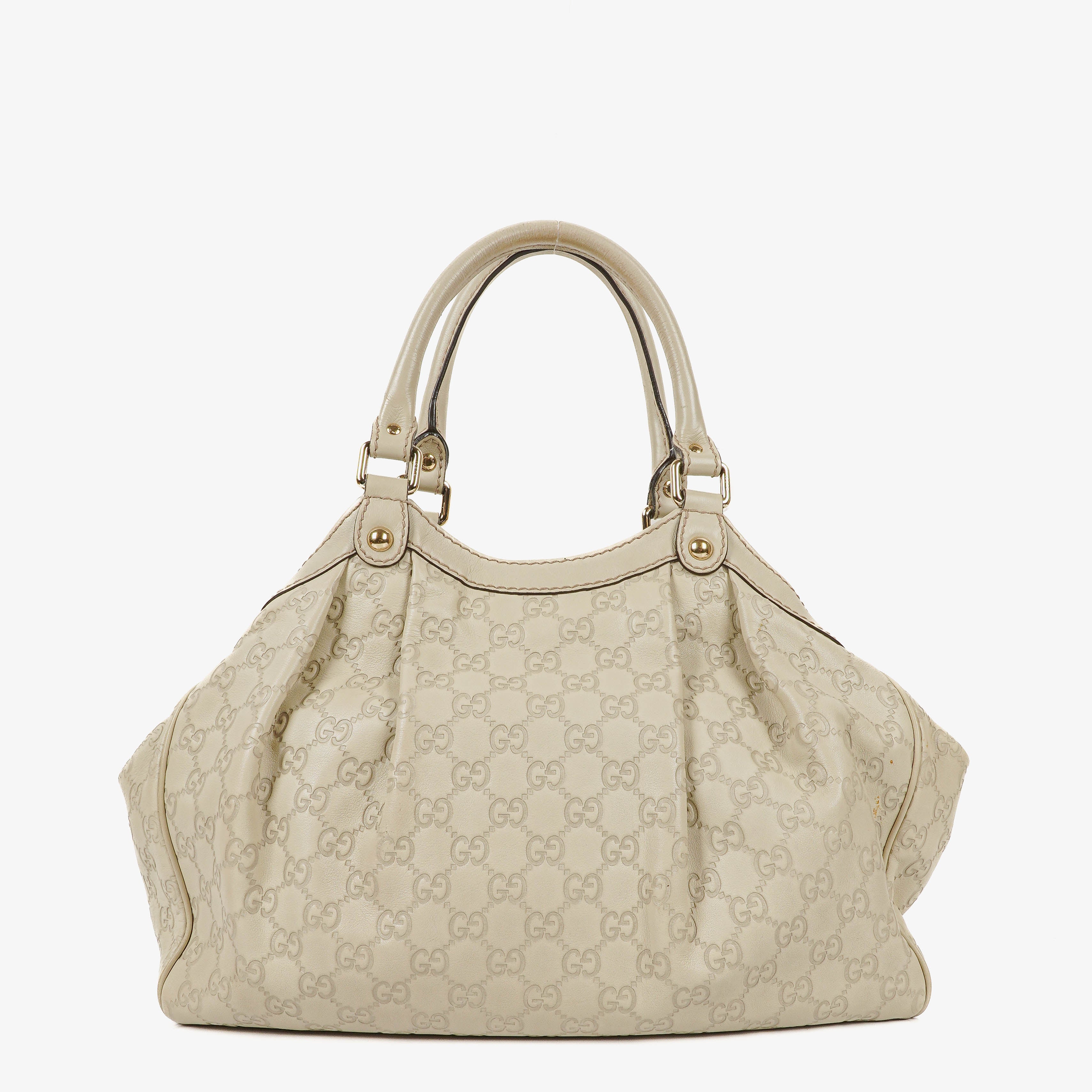 Gucci Guccissima Neutral Leather Sukey Hobo Bag