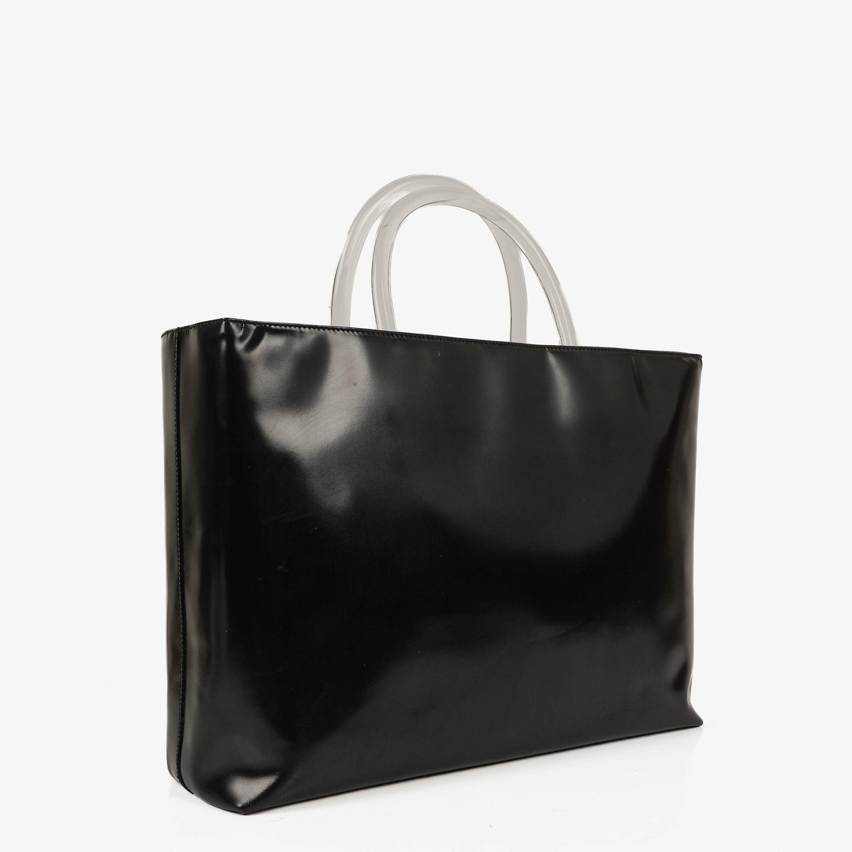 Prada Spazzolato Nero Leather Handbag