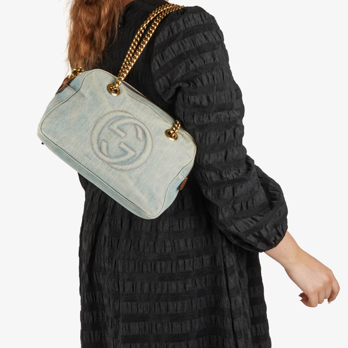 Gucci Soho Denim Chain Shoulder Bag