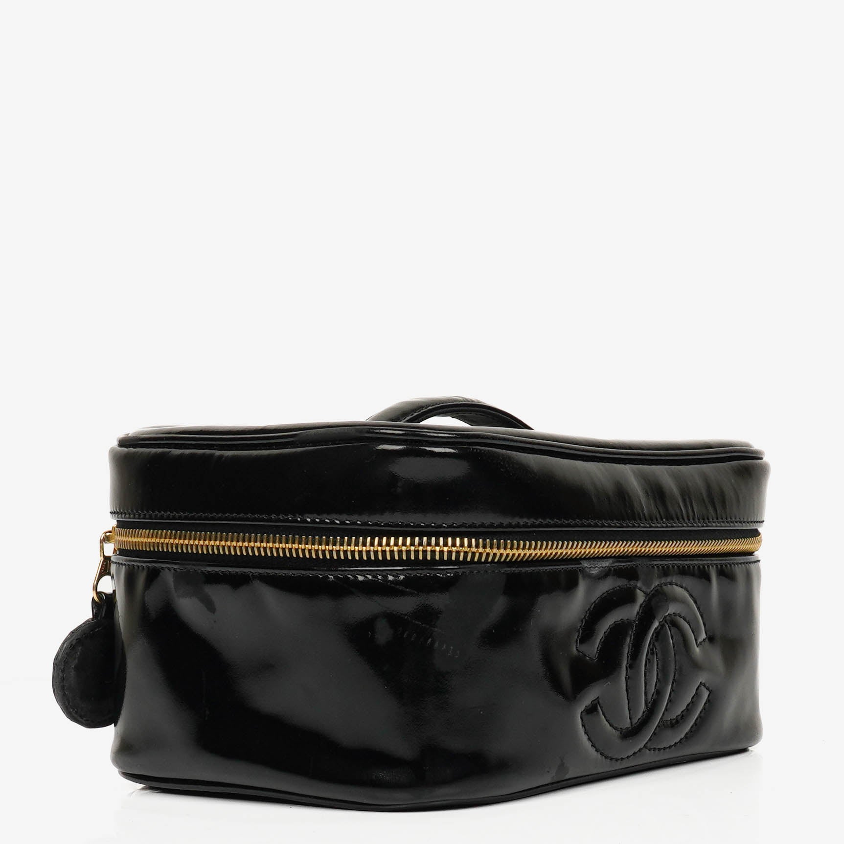 Chanel Black Patent Leather Vanity Case