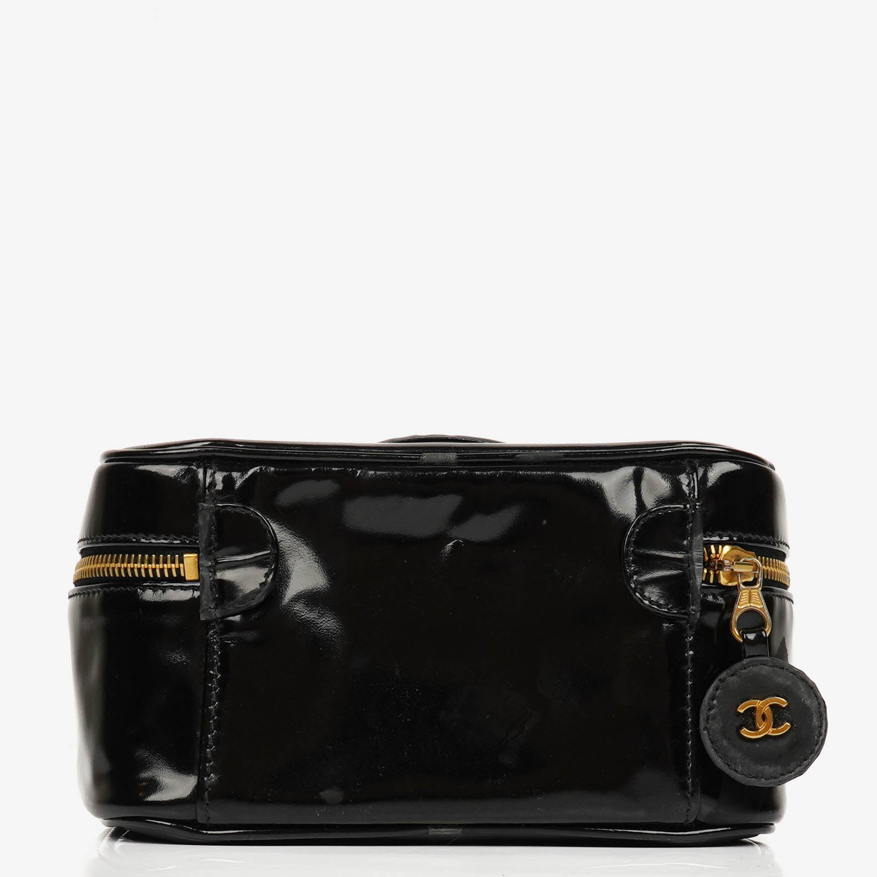 Chanel Black Patent Leather Vanity Case