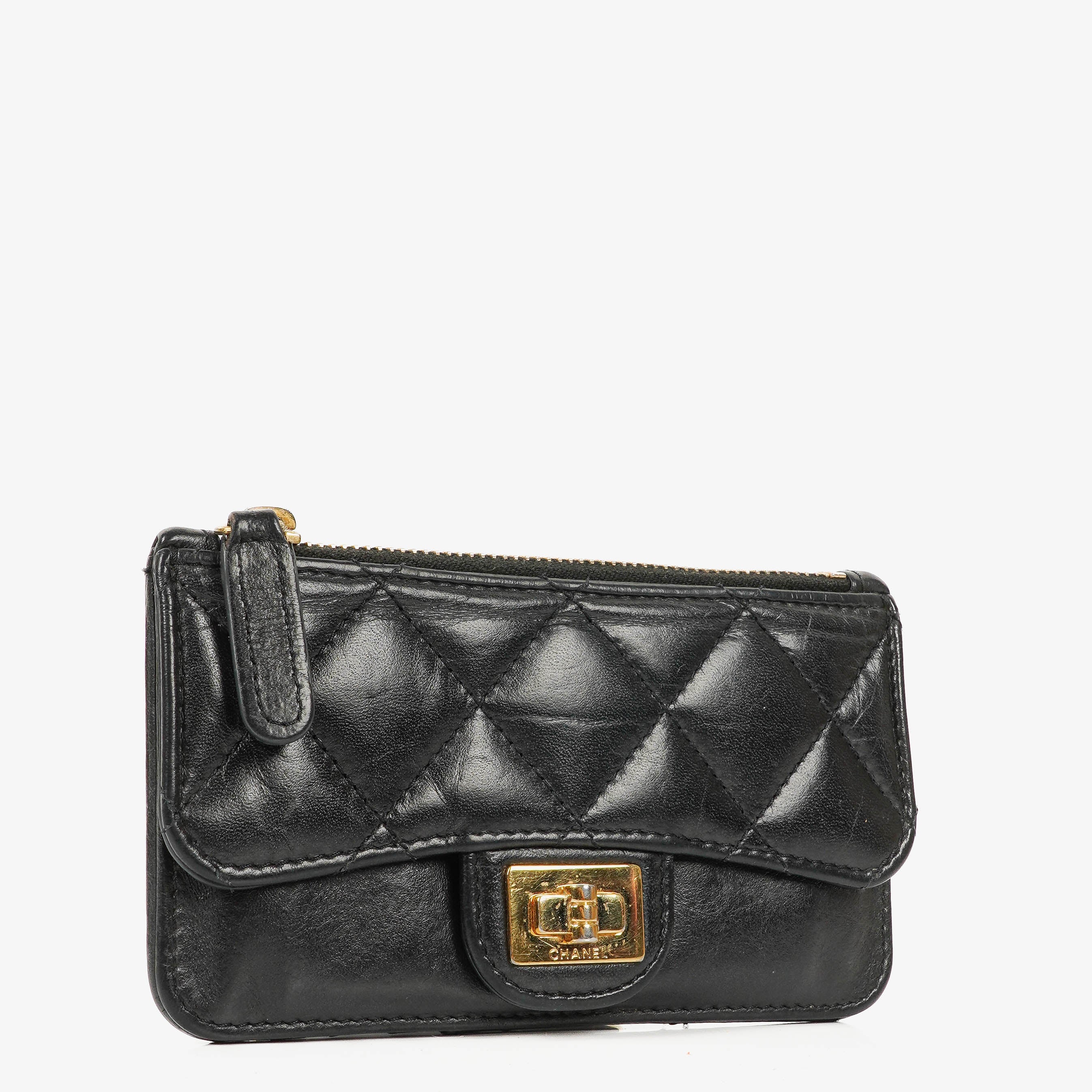Chanel Black Quilted Leather Coin Purse