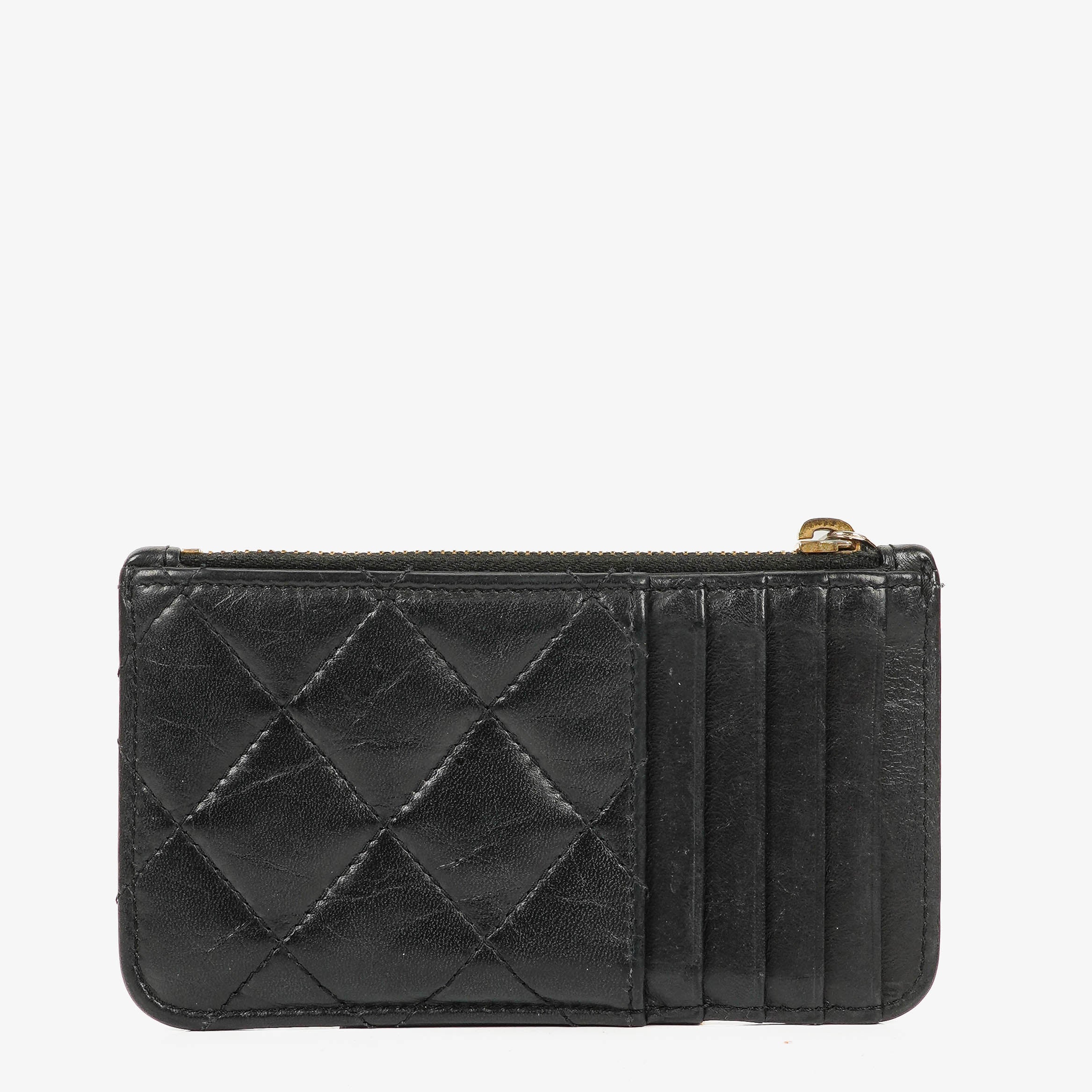Chanel Black Quilted Leather Coin Purse