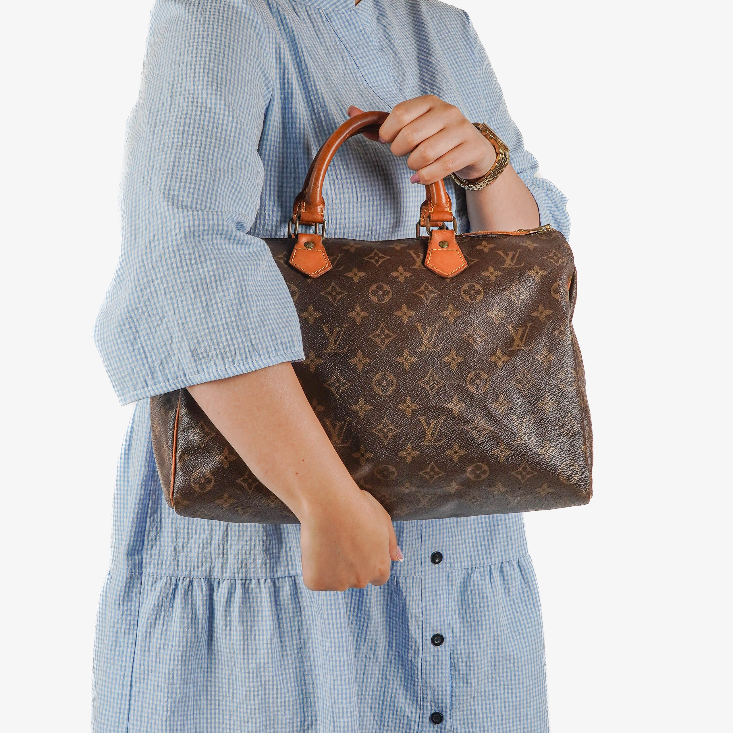 Louis Vuitton Speedy 35 Monogram Canvas Handbag