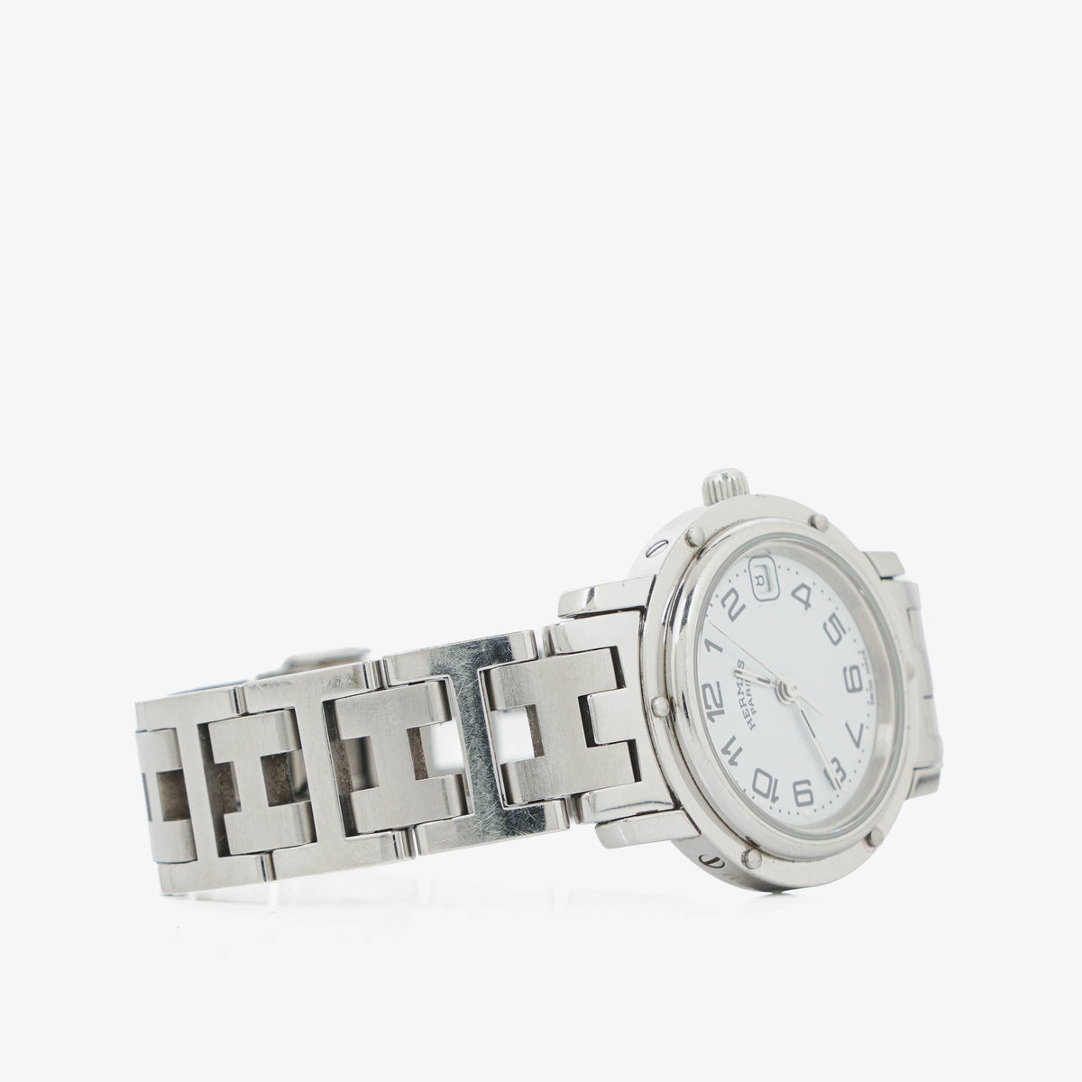 Hermes Clipper Quartz Watch Stainless Steel