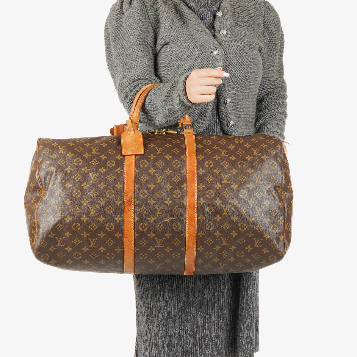 Louis Vuitton Keepall 60 Monogram Canvas Travel Bag