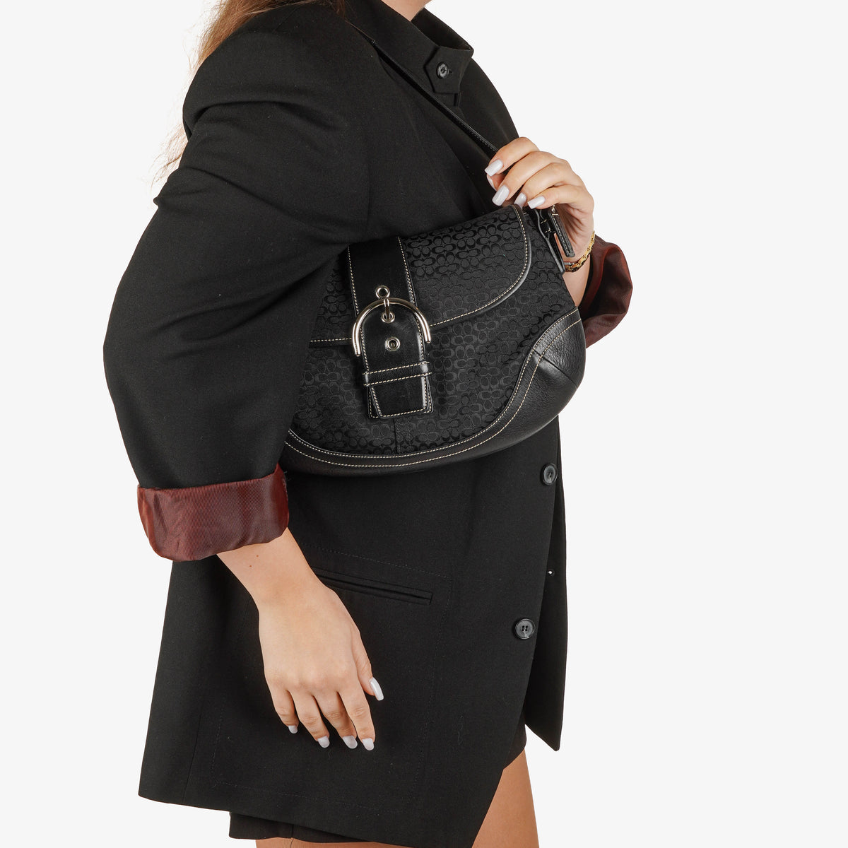 Coach Soho Black Leather Tote Bag