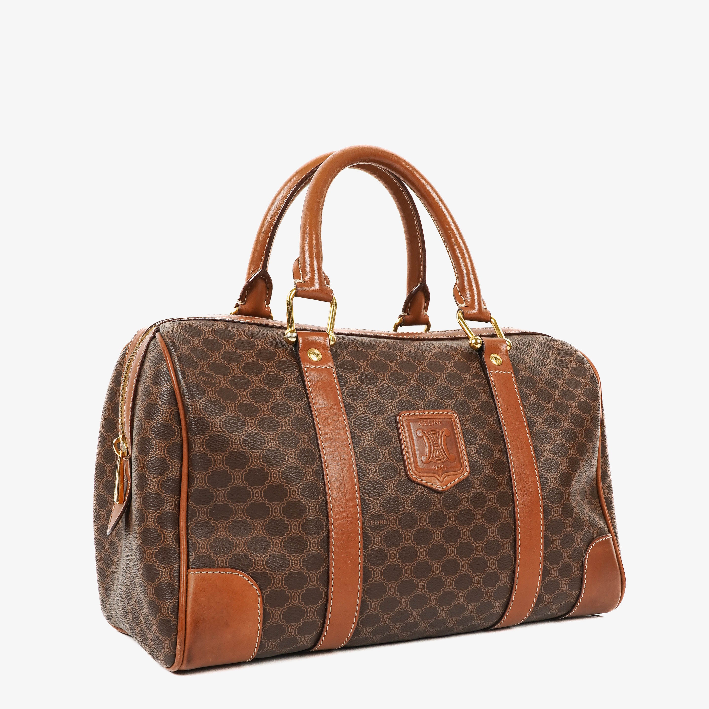 Celine Vintage Boston Brown Bag