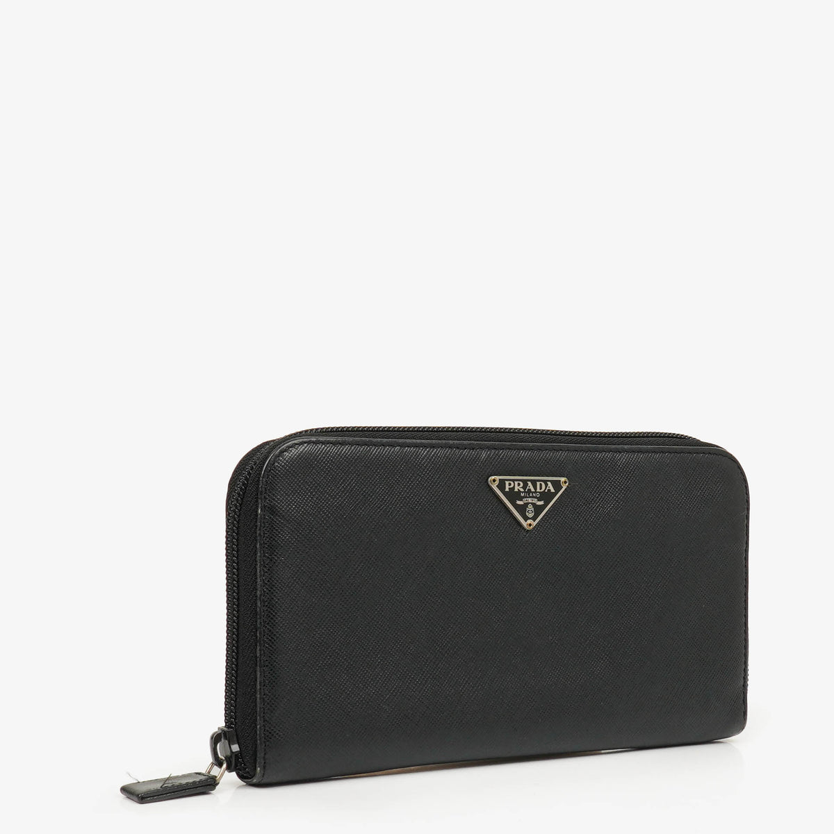 Prada Black Tessuto City Leather Wallet