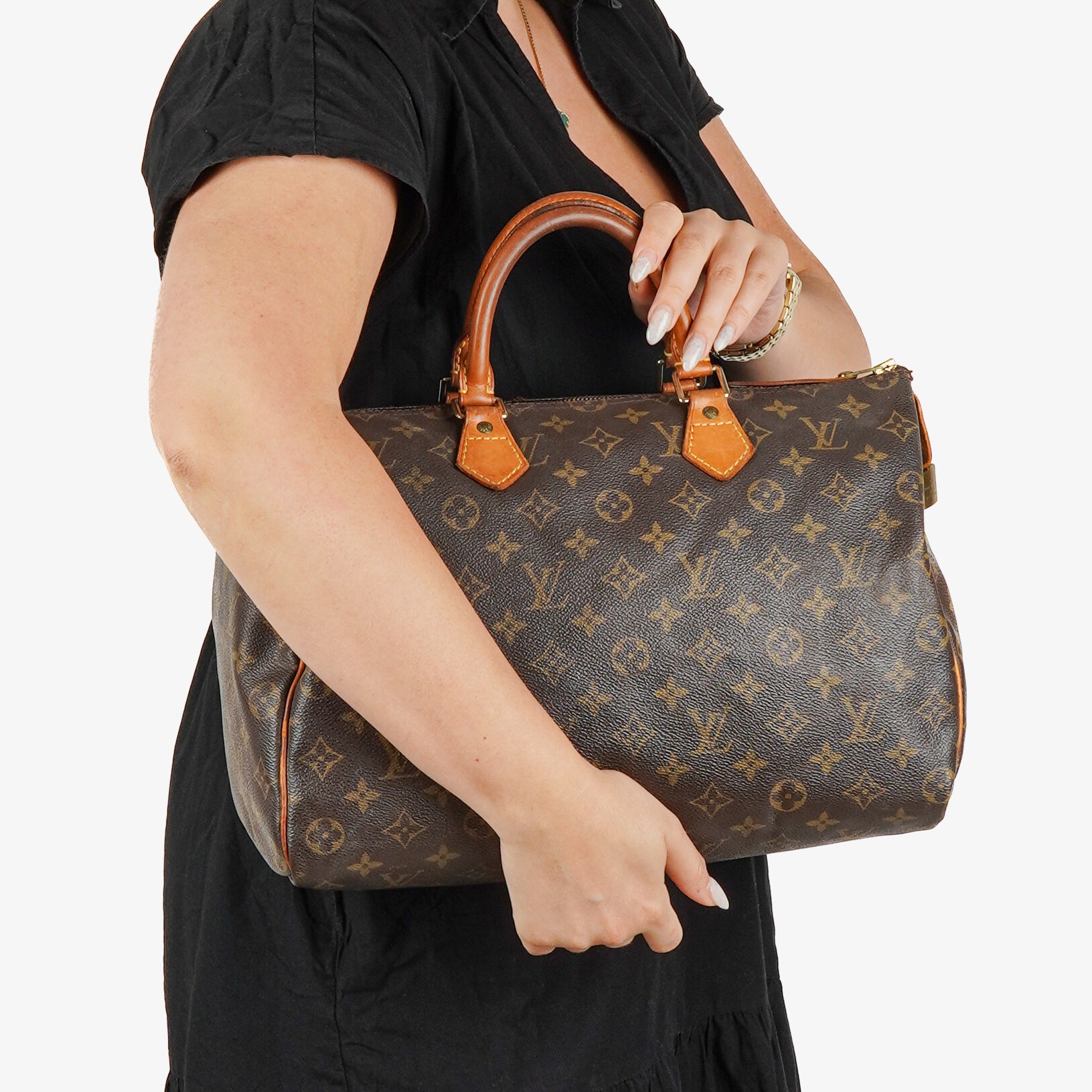 Louis Vuitton Speedy 35 Monogram Canvas Handbag