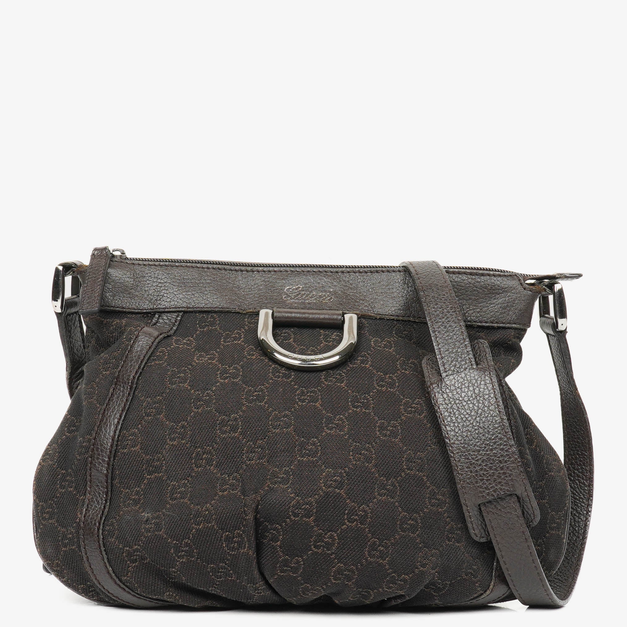 Gucci Brown Monogram Canvas Abbey D-Ring Crossbody Bag