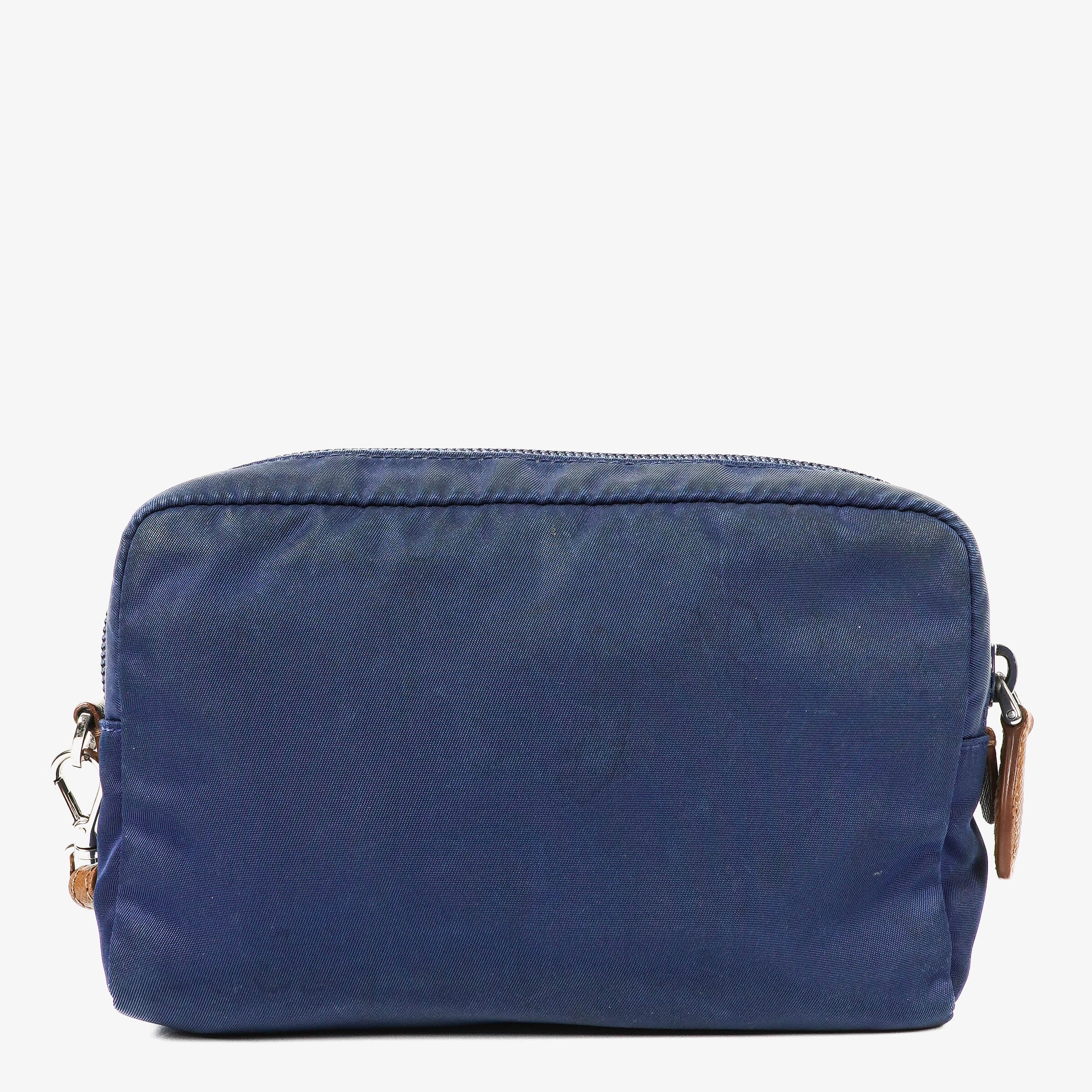 Prada Blue Small Nylon Pouch
