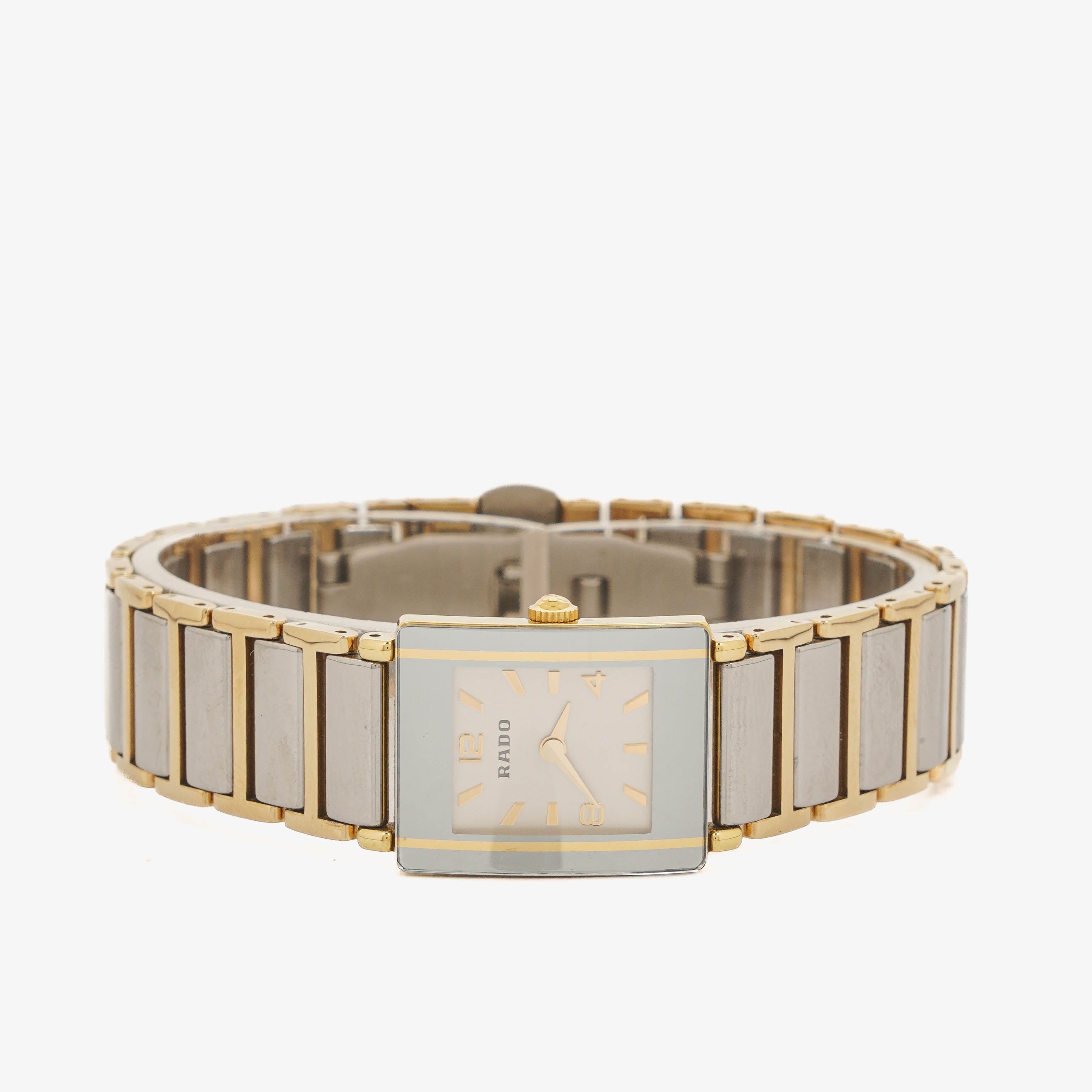 Rado Diastar Rectangular Two-Tone Stainless Steel Quartz Ladies Watch