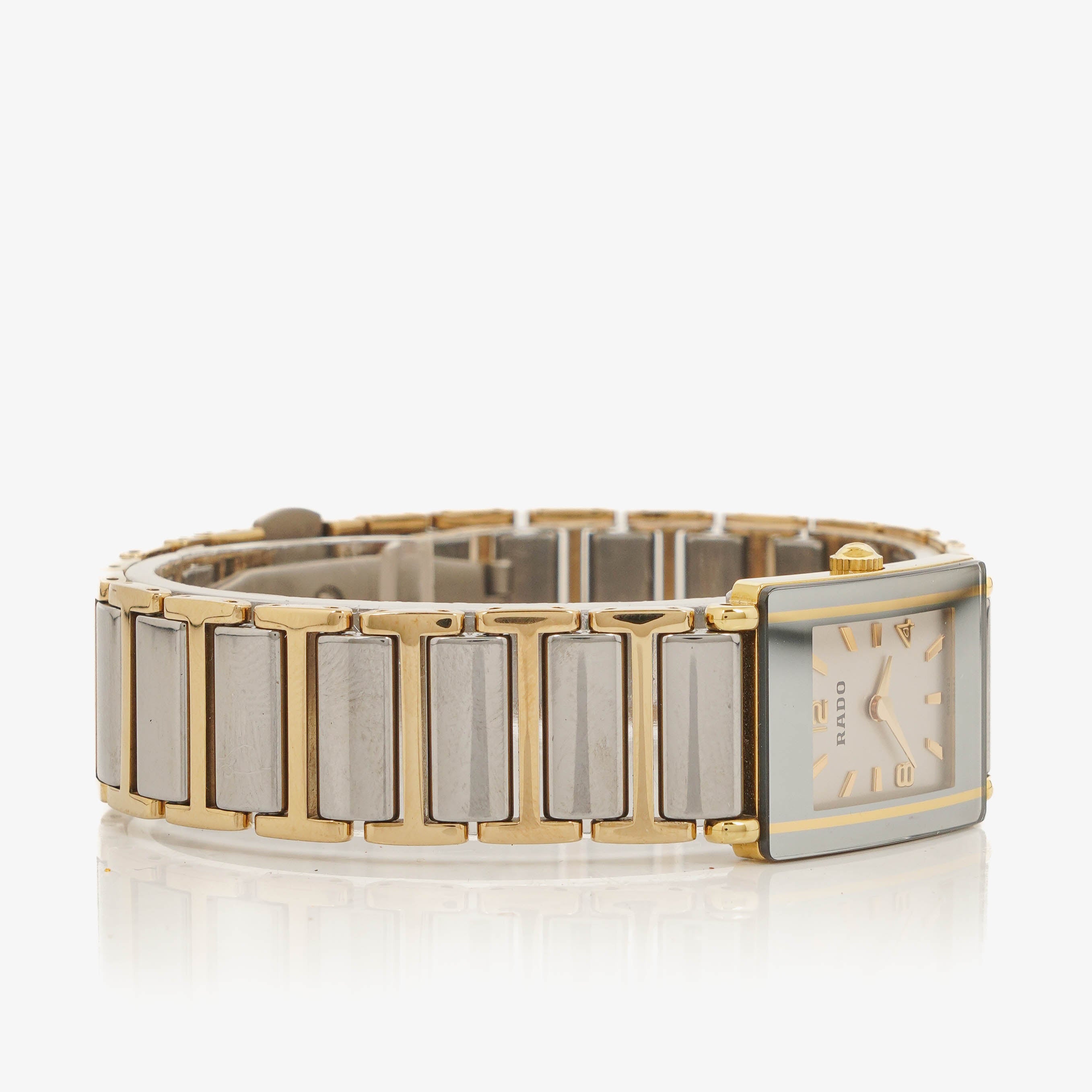 Rado Diastar Rectangular Two-Tone Stainless Steel Quartz Ladies Watch