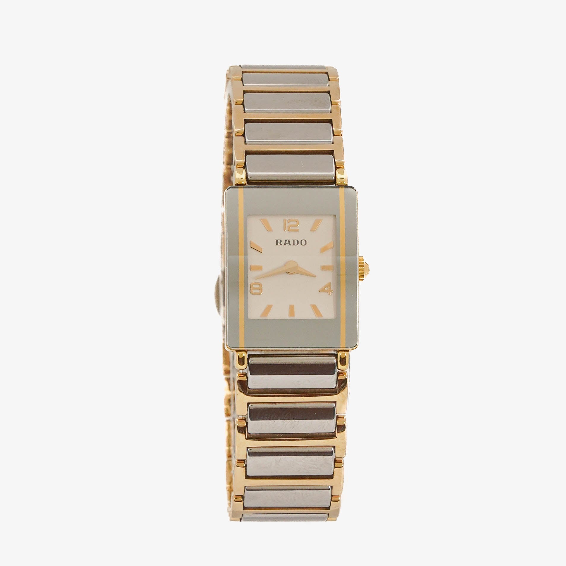 Rado Diastar Rectangular Two-Tone Stainless Steel Quartz Ladies Watch