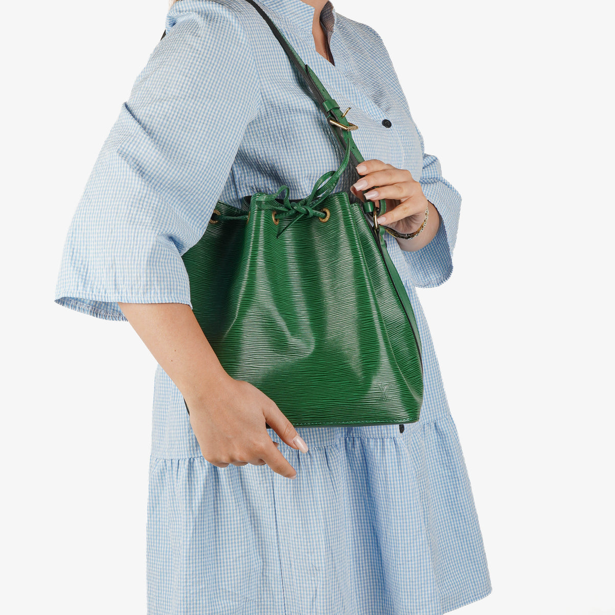 Louis Vuitton Petit Noe Green EPI Leather Shoulder Bag
