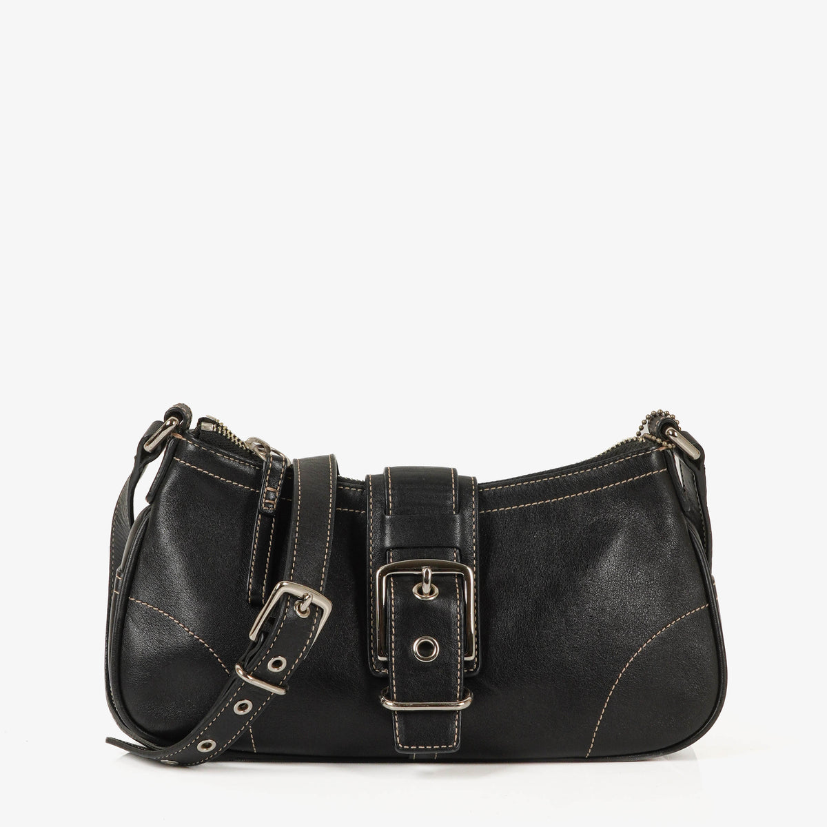 Coach Soho Buckle Black Leather Shoulder Bag