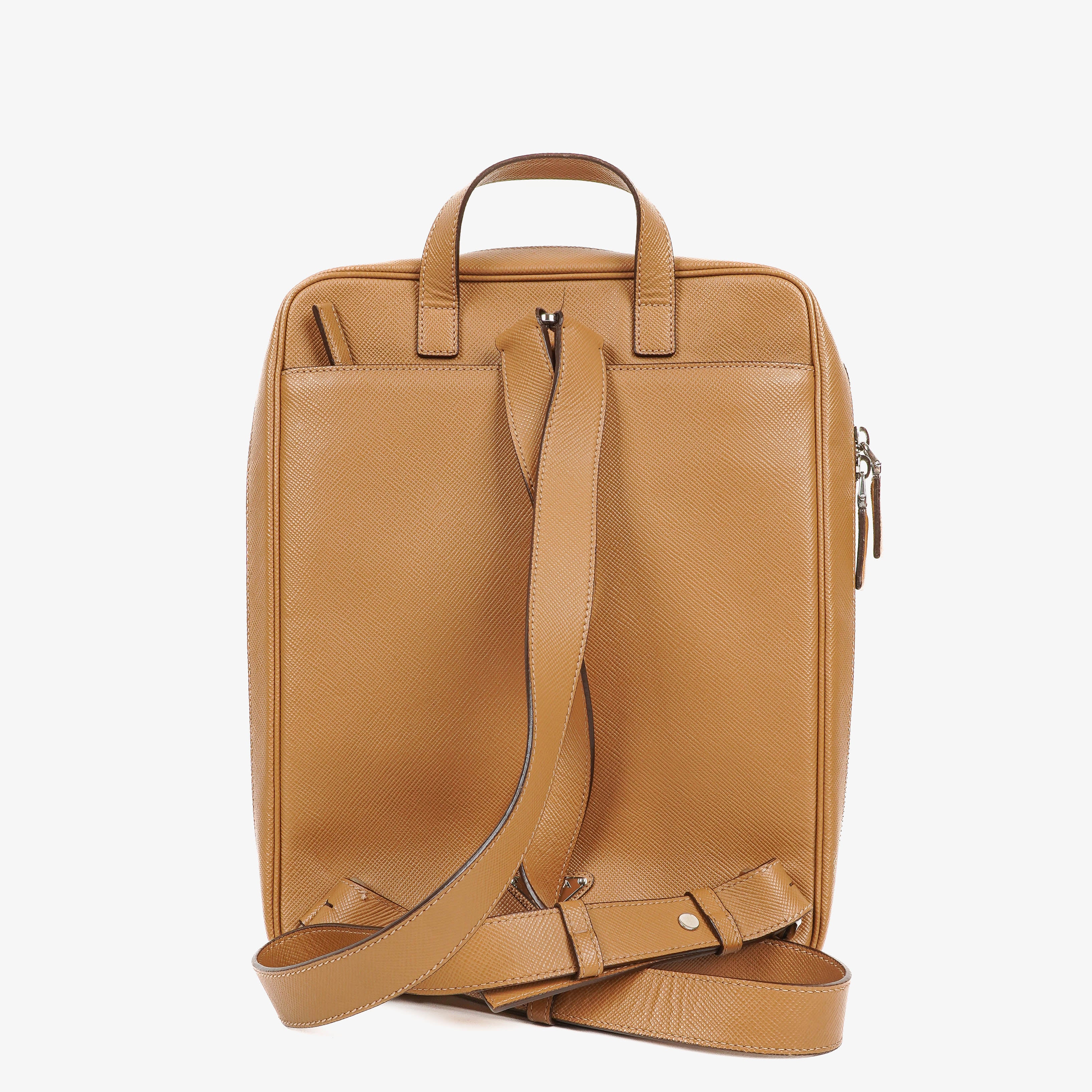Prada Saffiano Cuir Caramel Backpack