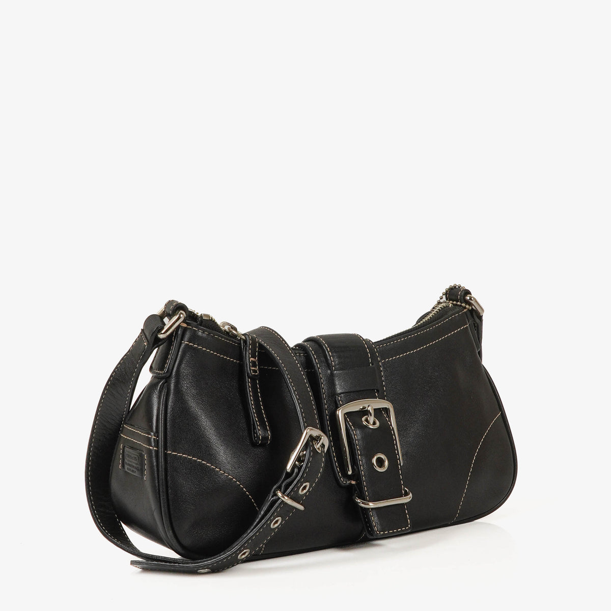 Coach Soho Buckle Black Leather Shoulder Bag