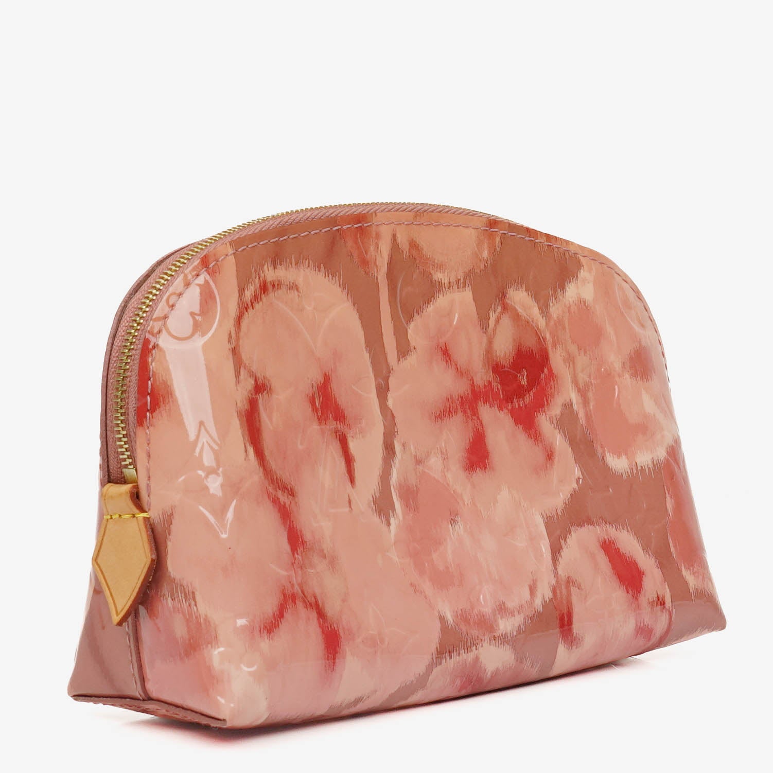 Louis Vuitton Limited Edition Rose Velours Monogram Vernis Ikat Cosmetic Pouch