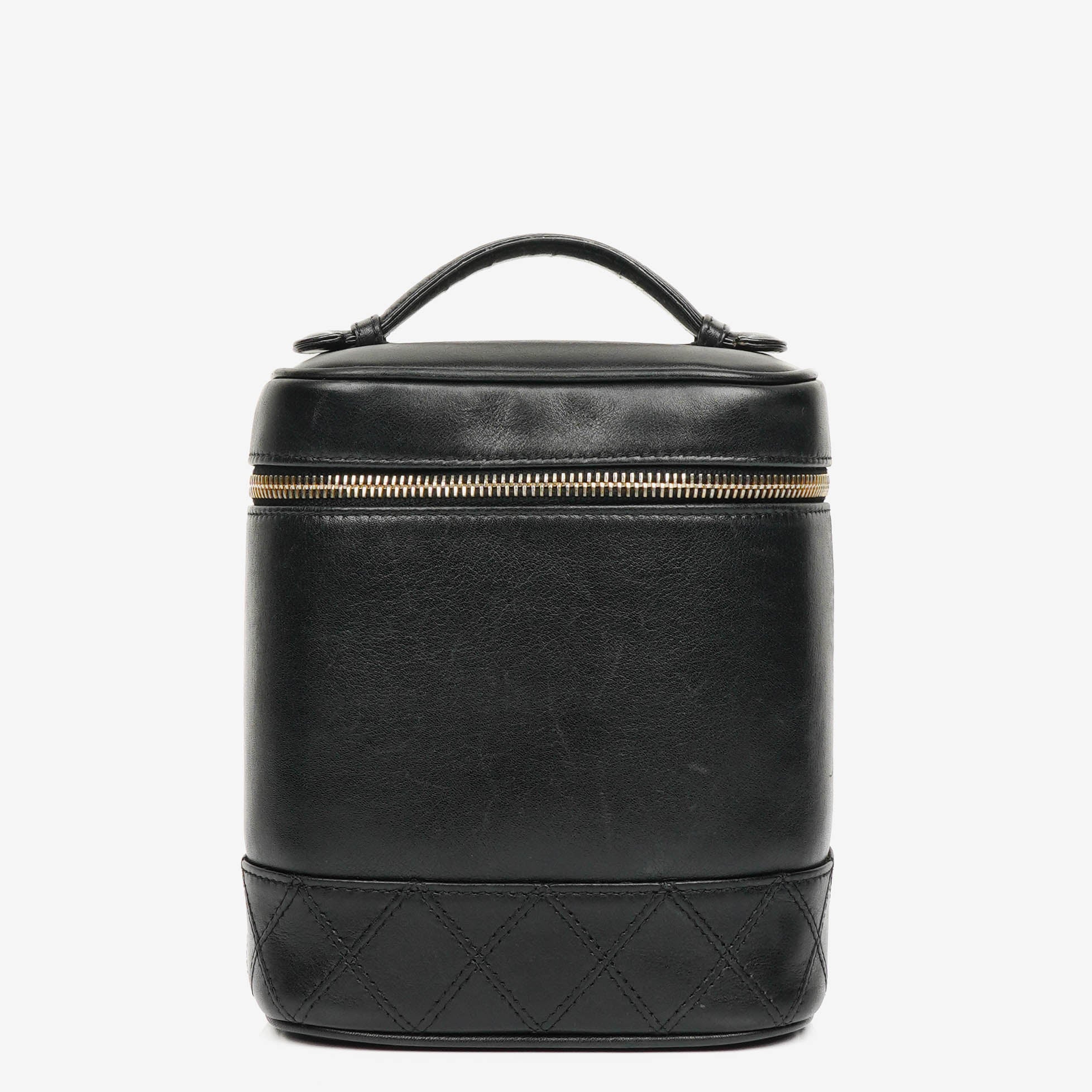 Chanel Black Leather Vanity Case
