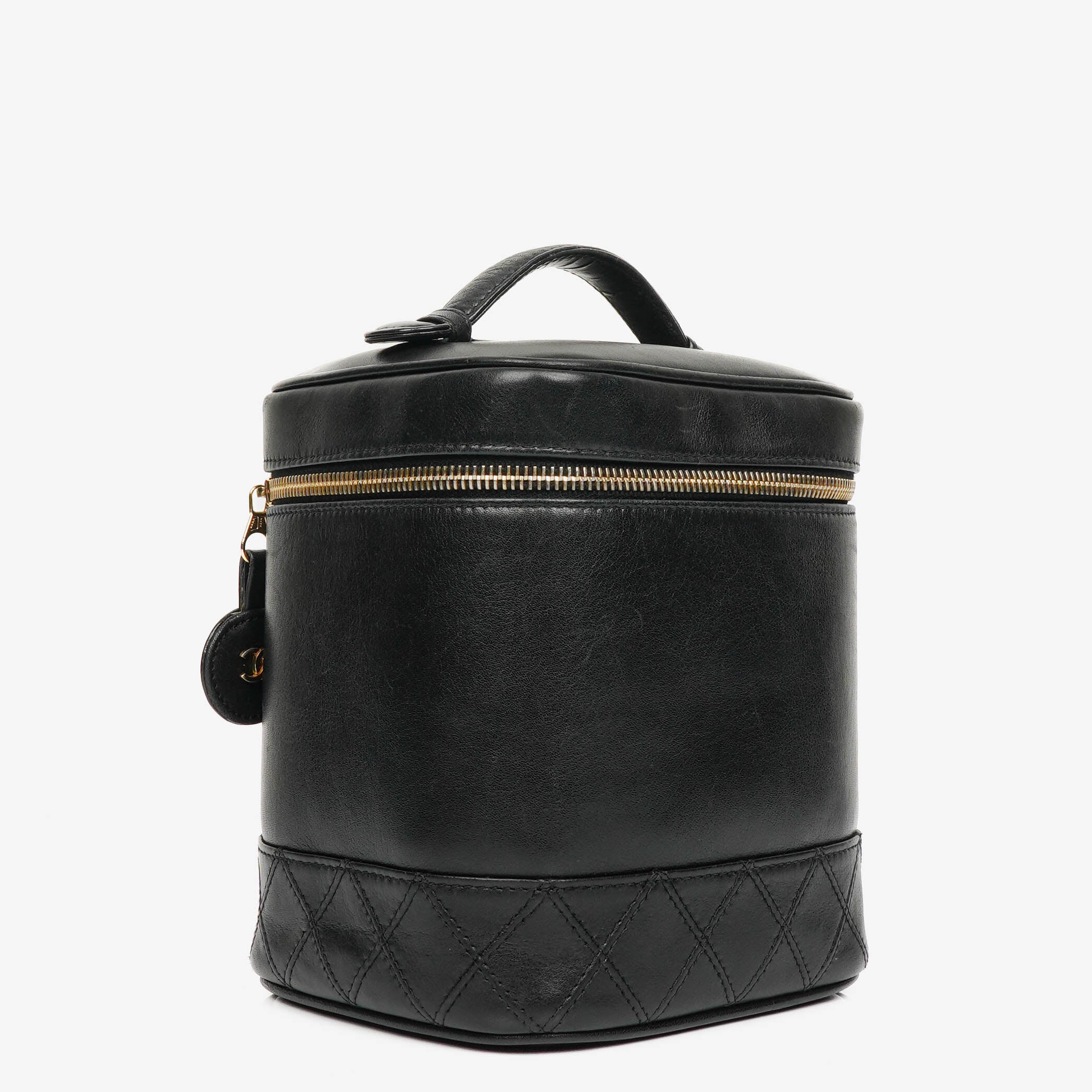 Chanel Black Leather Vanity Case