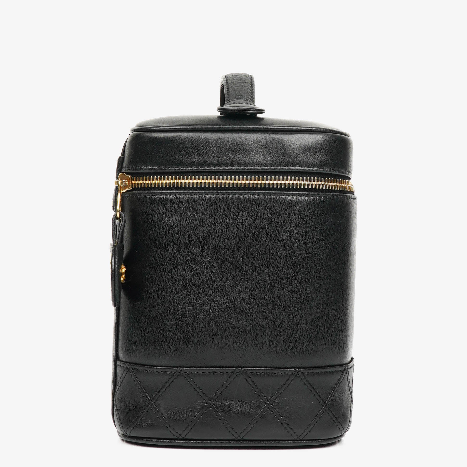 Chanel Black Leather Vanity Case