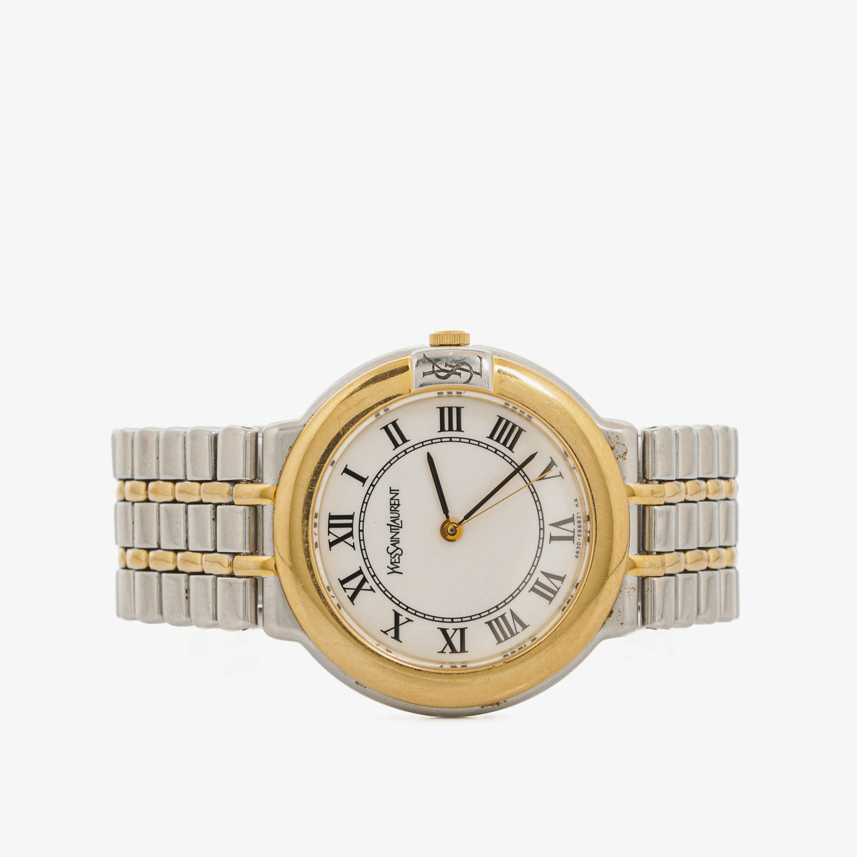 Yves Saint Laurent YSL Logo Two-Tone Stainless Steel Watch