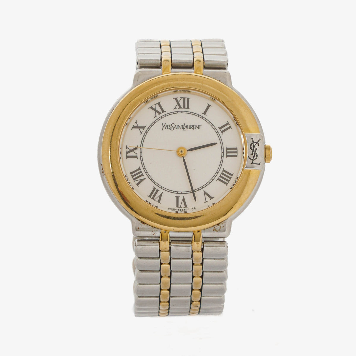 Yves Saint Laurent YSL Logo Two-Tone Stainless Steel Watch