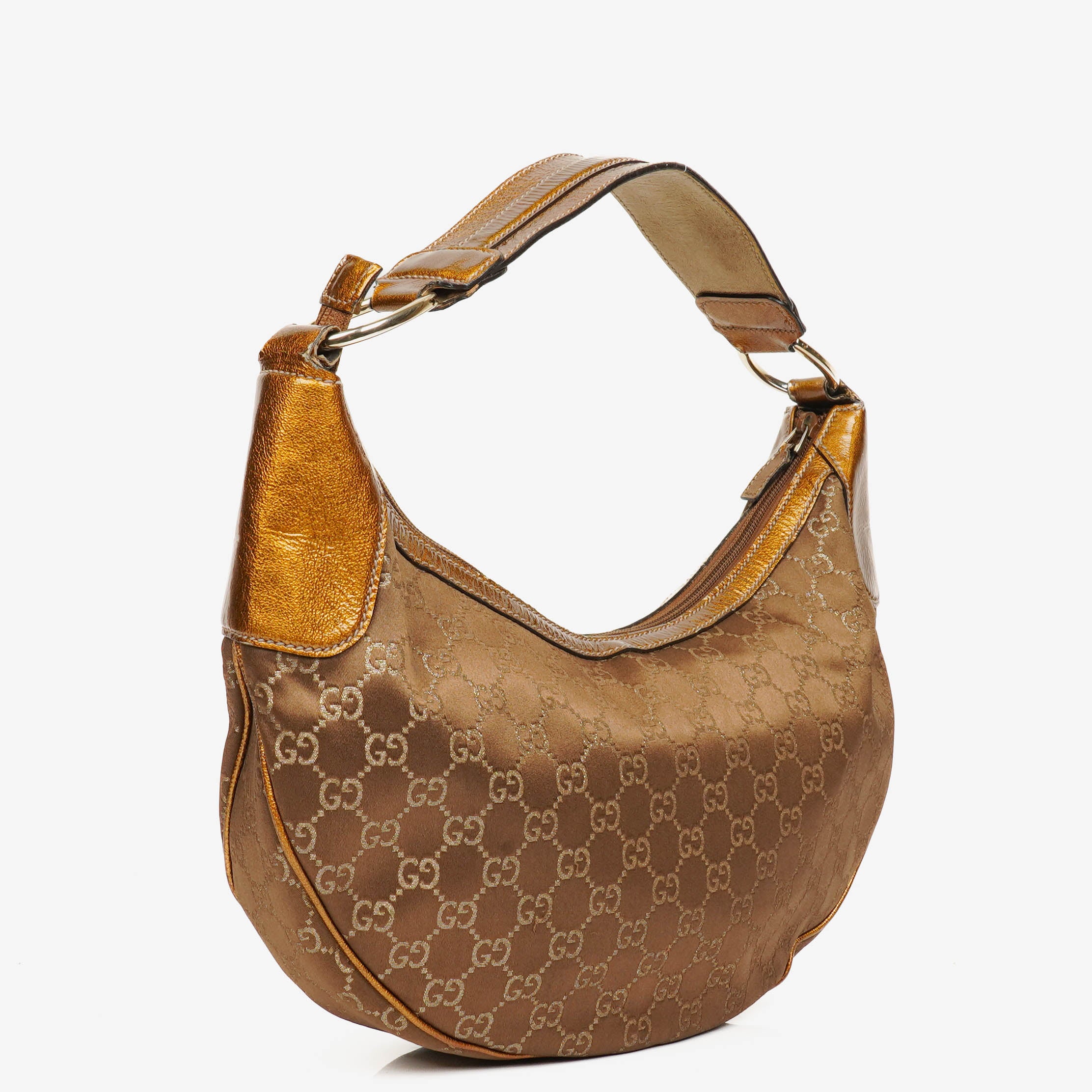 Gucci Half Moon Hobo GG Canvas Hobo Bag