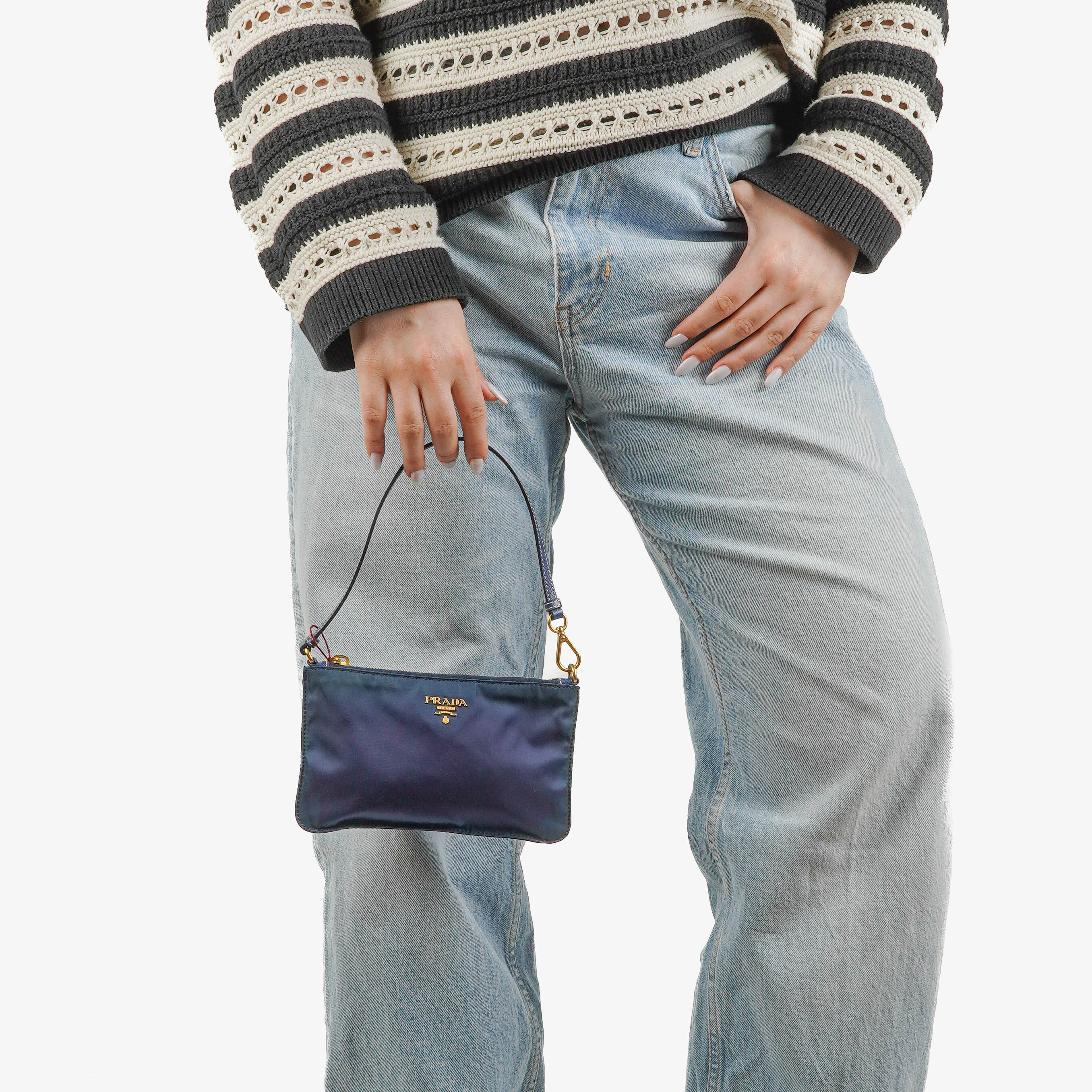 Prada Blue Nylon Small Bag