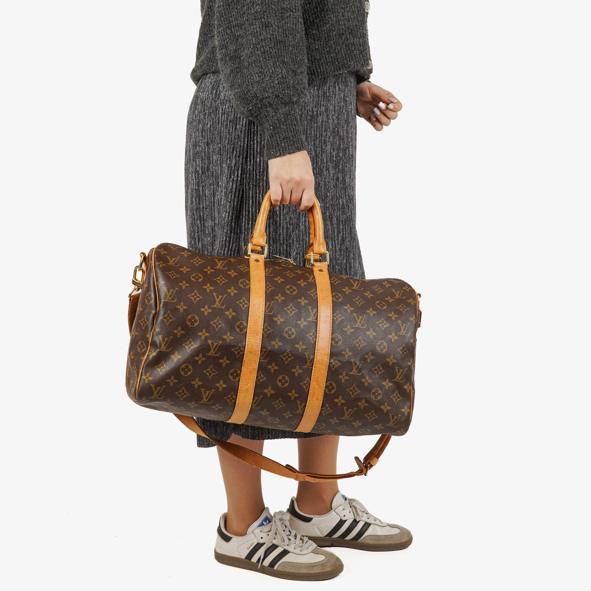 Louis Vuitton Keepall 45 Bandoulière Travel Bag in Monogram Canvas