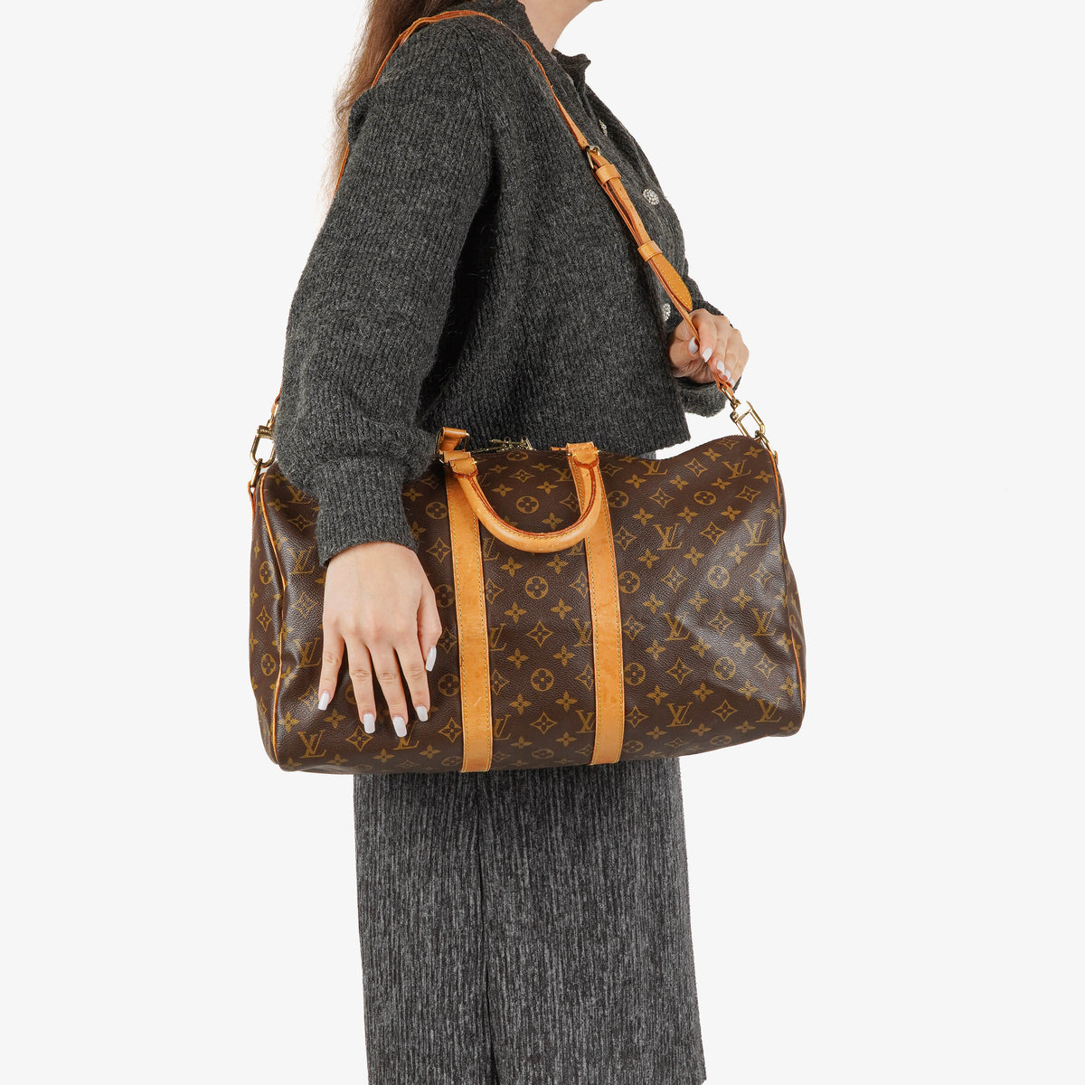 Louis Vuitton Keepall 45 Bandoulière Travel Bag in Monogram Canvas