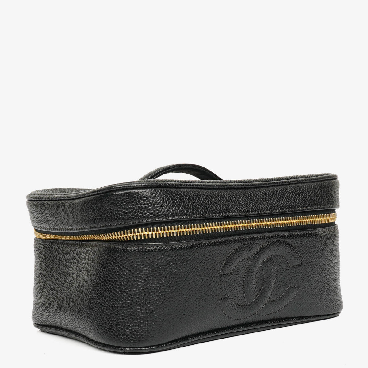 Chanel Black Caviar Leather Vanity Case