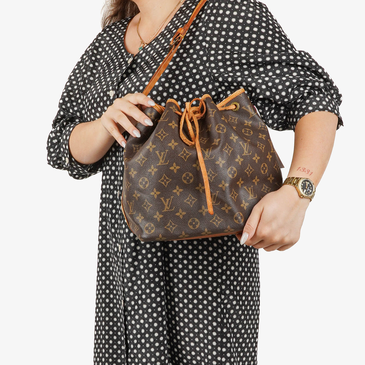 Louis Vuitton Petit Noe Monogram Canvas Shoulder Bag