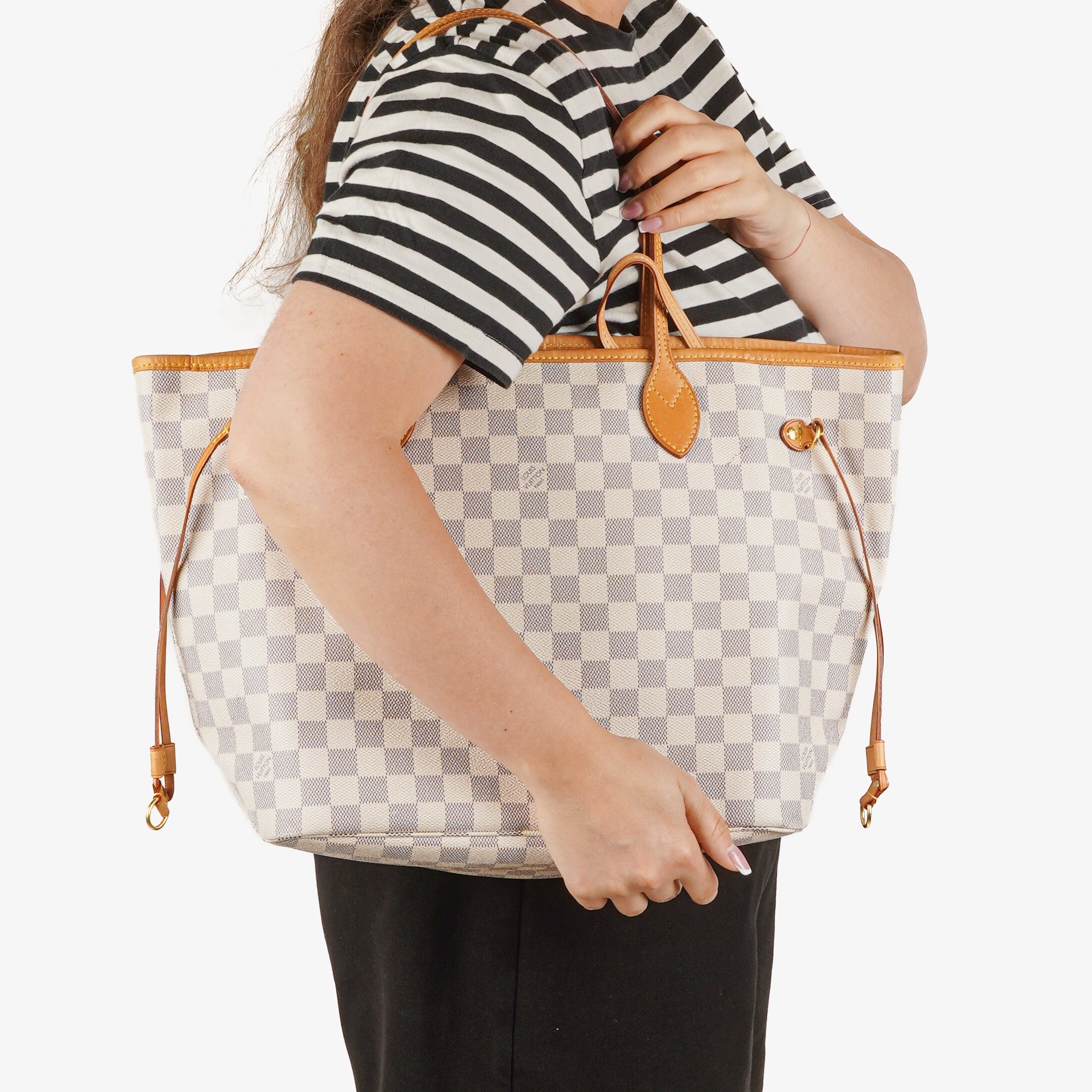 Louis Vuitton Damier Azur Coated Canvas Neverfull MM Tote Bag