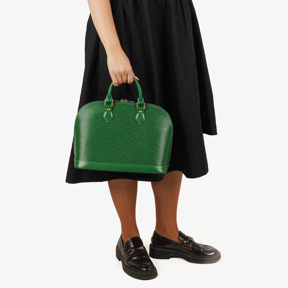 Louis Vuitton Green Epi Leather Alma PM Handbag