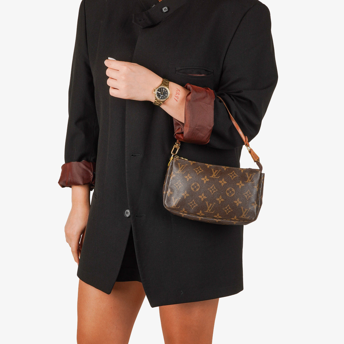 Louis Vuitton Pochette Accessoires Monogram Canvas Clutch Handbag