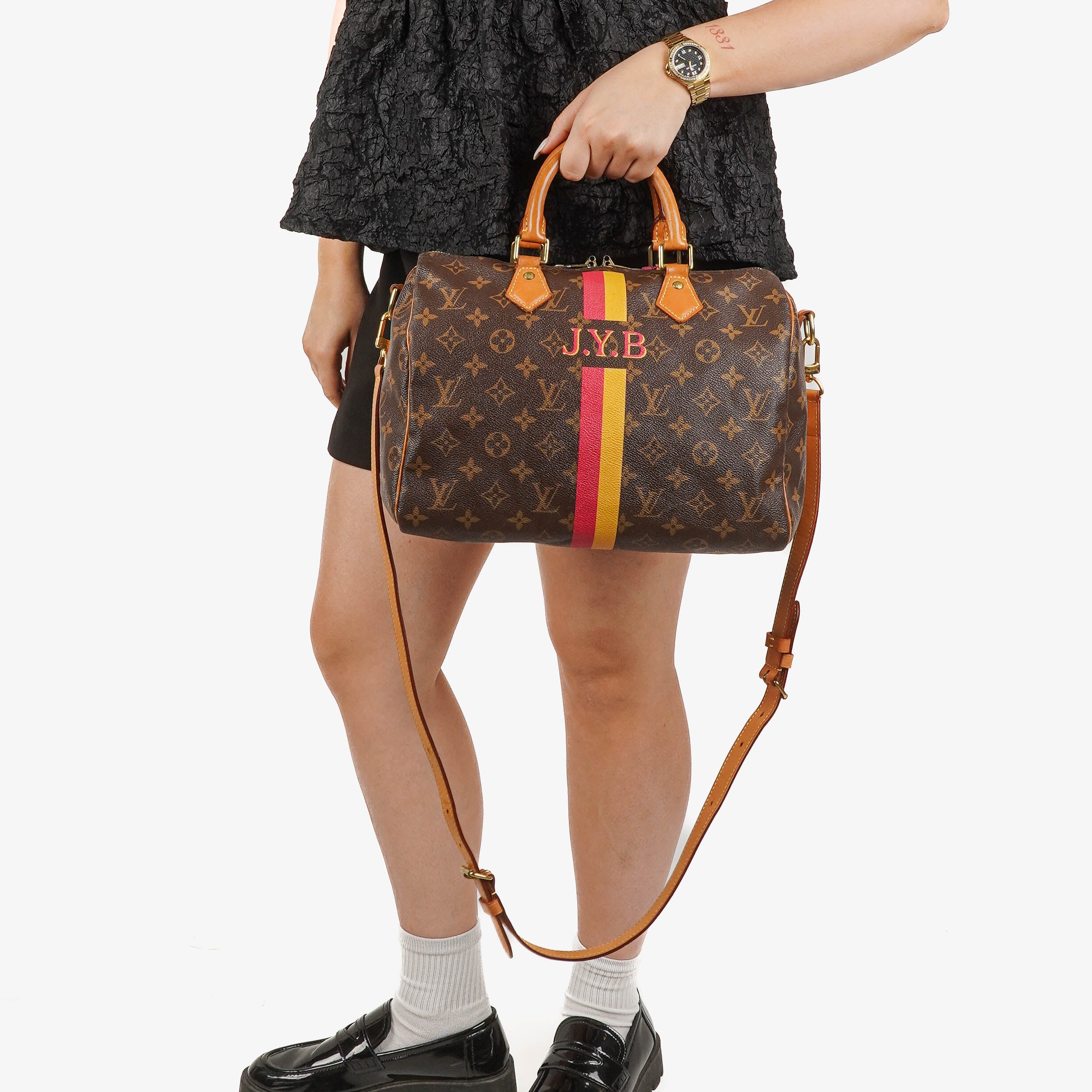 Louis Vuitton Speedy 30 Bandouliere Monogram Canvas Handbag