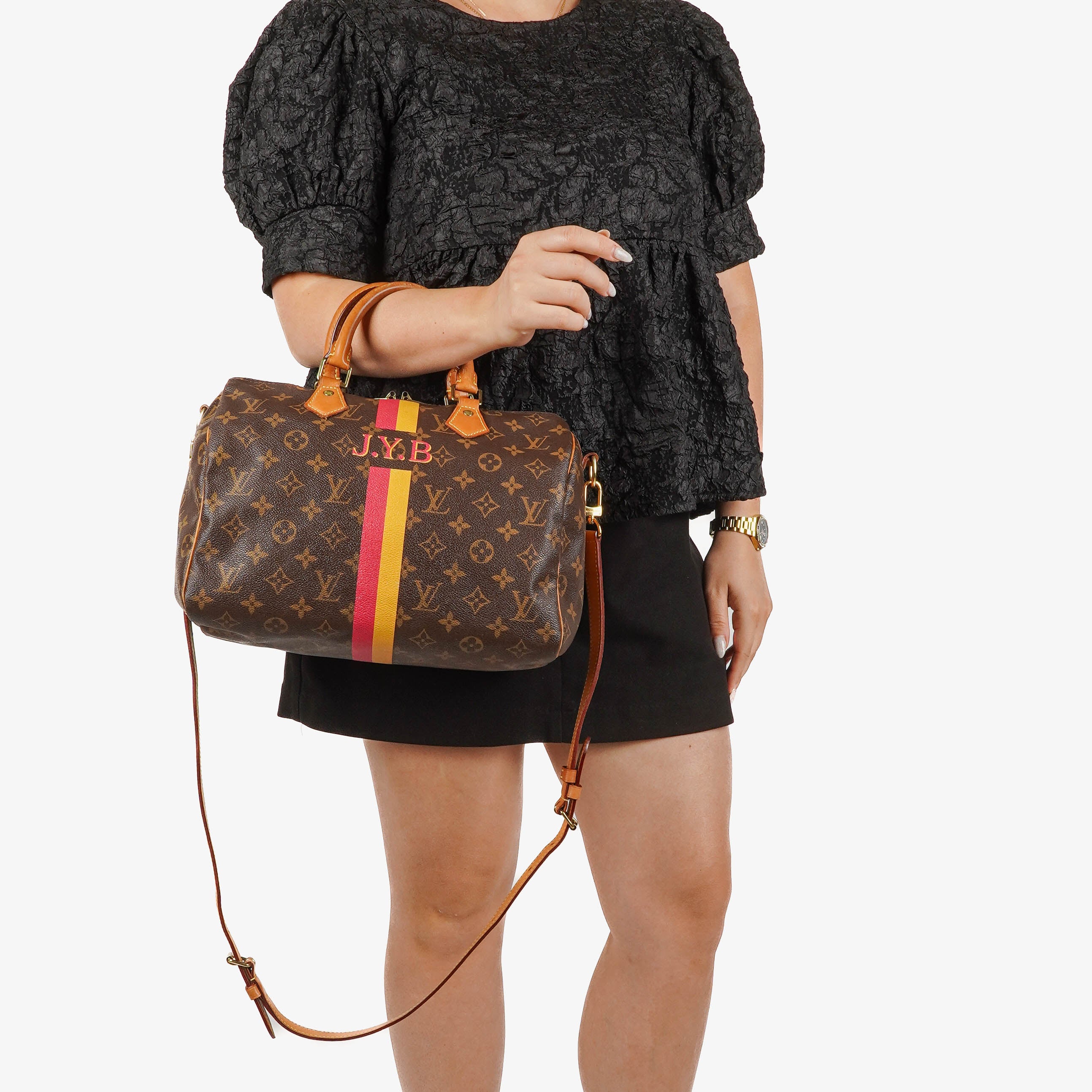 Louis Vuitton Speedy 30 Bandouliere Monogram Canvas Handbag