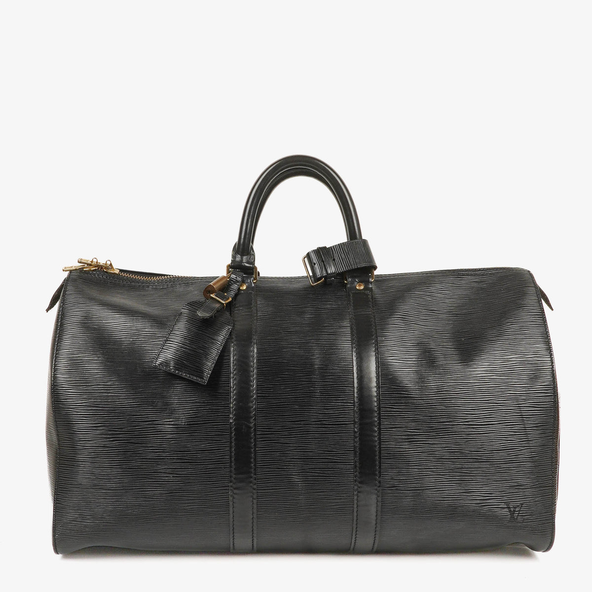 Louis Vuitton Keepall 45 Black EPI Leather Travel Bag